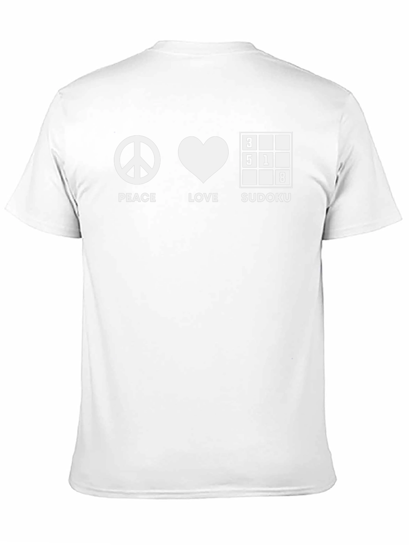 Peace Love Sudoku T-Shirt - Unique Puzzle Tee