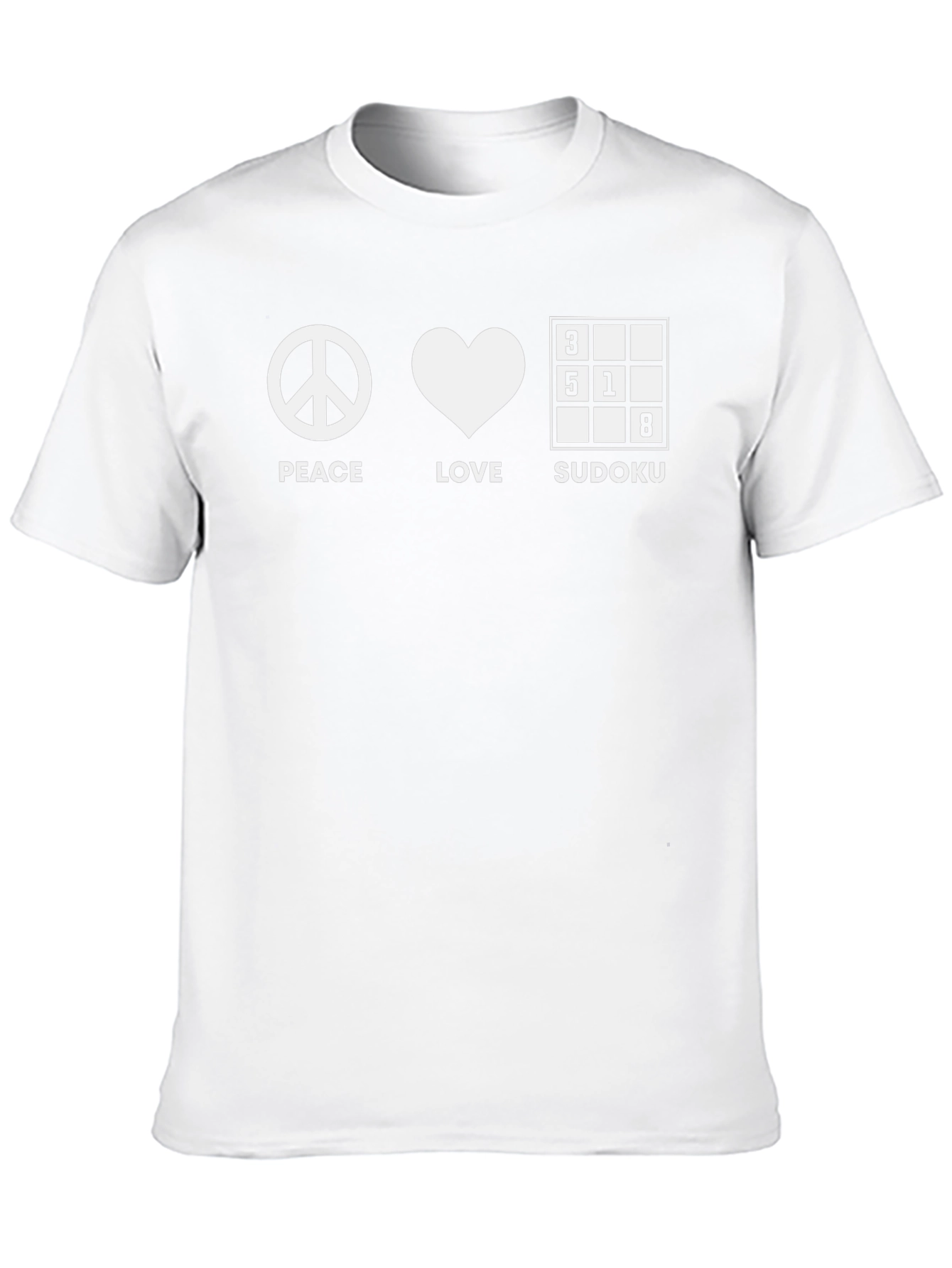 Peace Love Sudoku T-Shirt - Unique Puzzle Tee