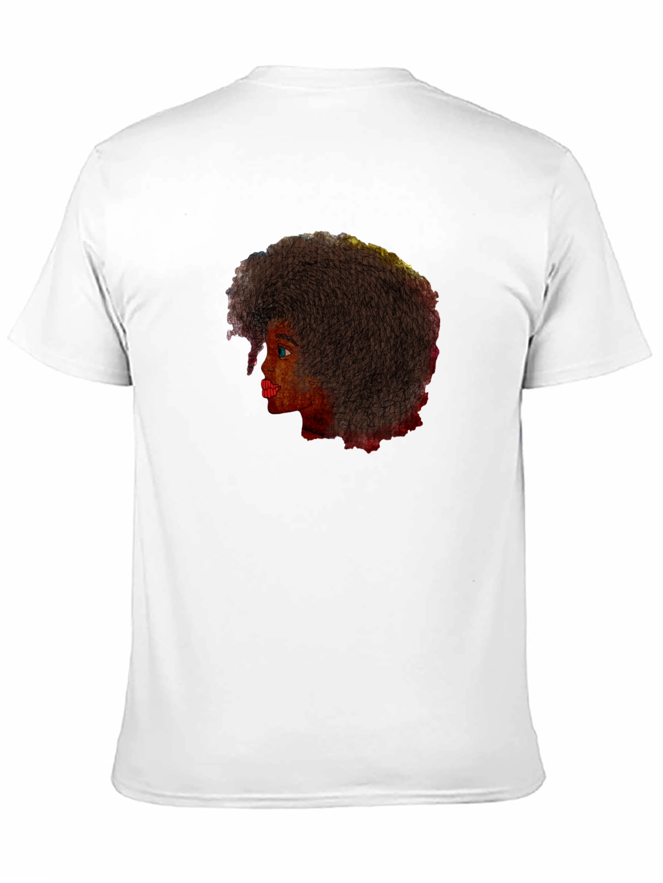 Afro Woman Graphic Tee - Stylish Black T-Shirt