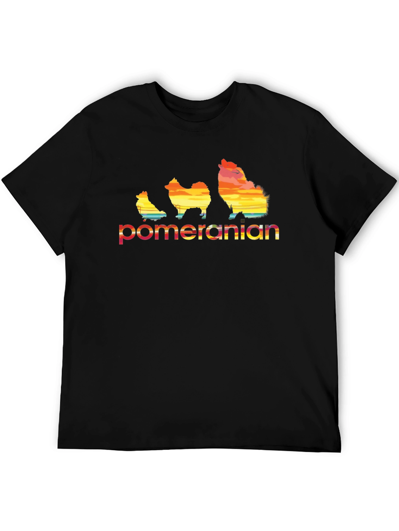 Pomeranian Sunset Graphic Tee - Unique Dog Lover Gift