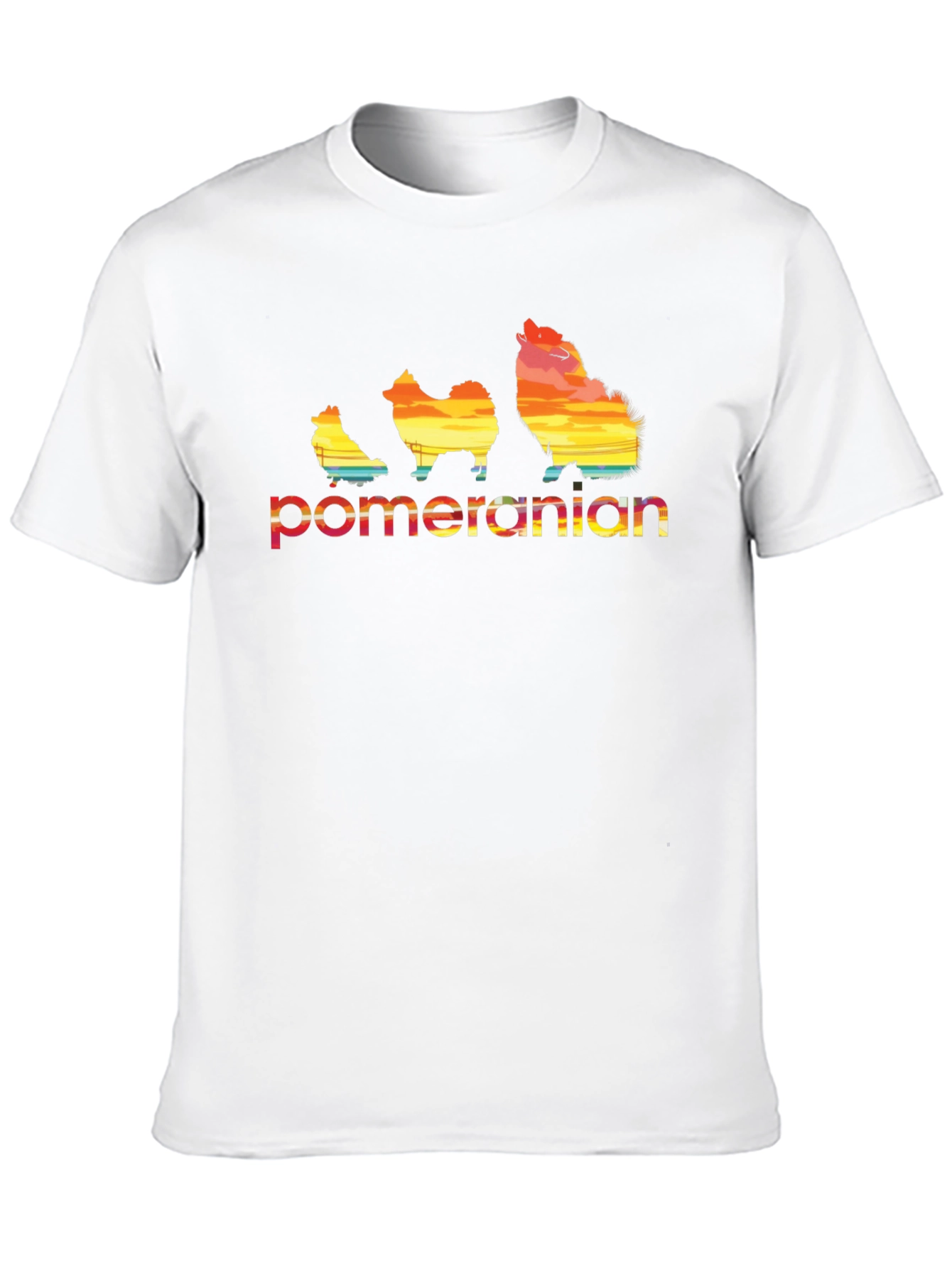 Pomeranian Sunset Graphic Tee - Unique Dog Lover Gift