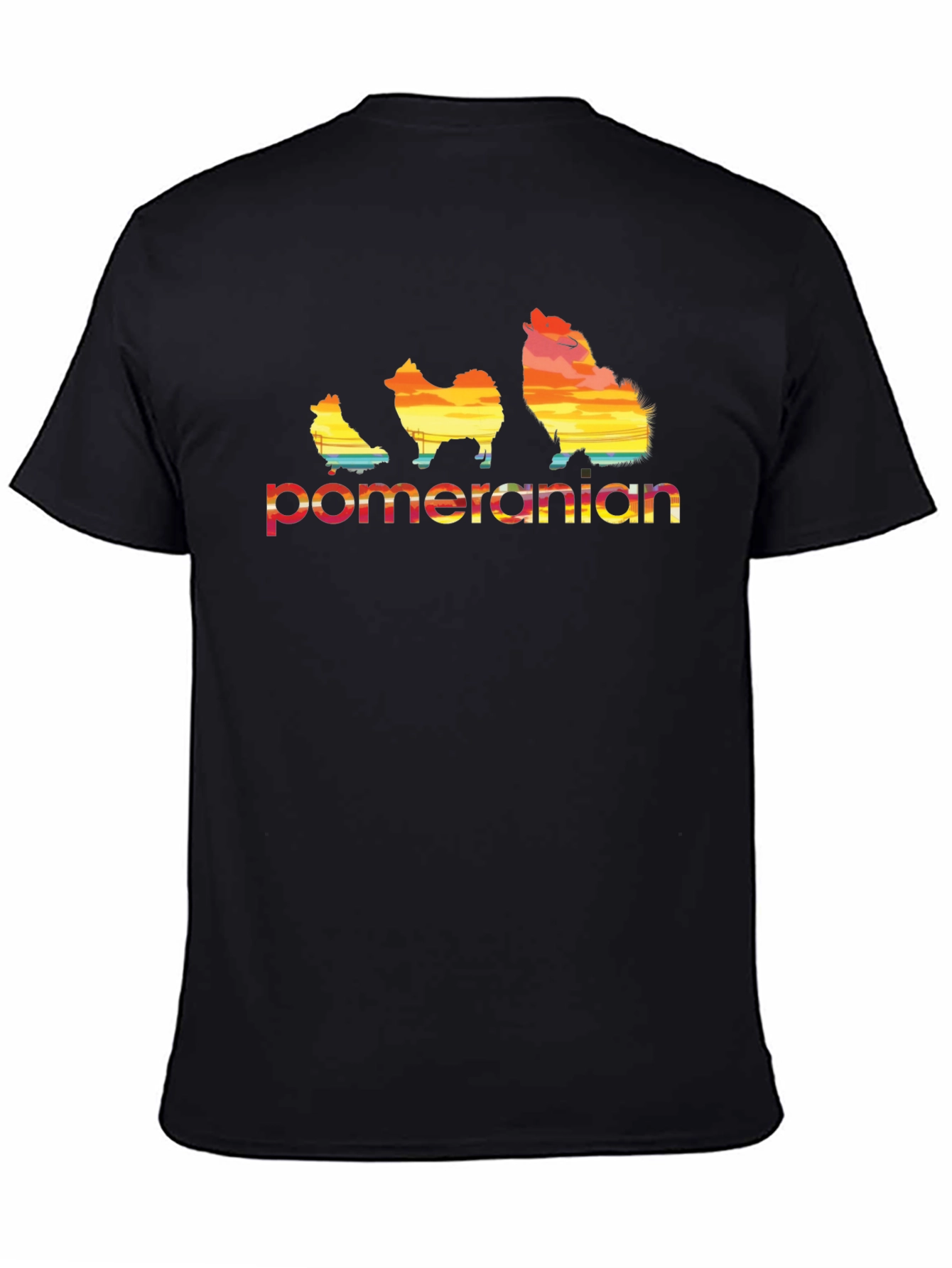 Pomeranian Sunset Graphic Tee - Unique Dog Lover Gift