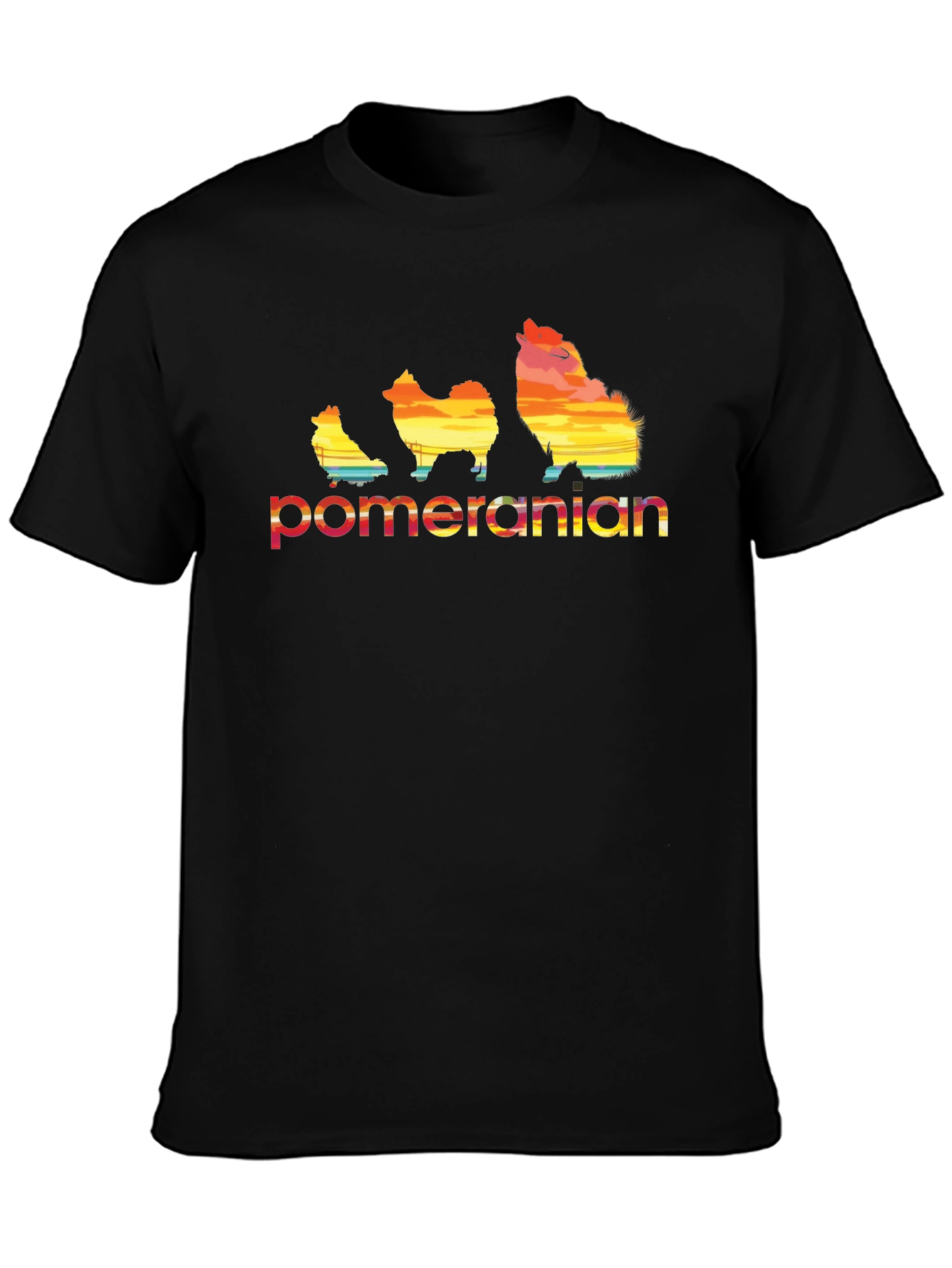 Pomeranian Sunset Graphic Tee - Unique Dog Lover Gift