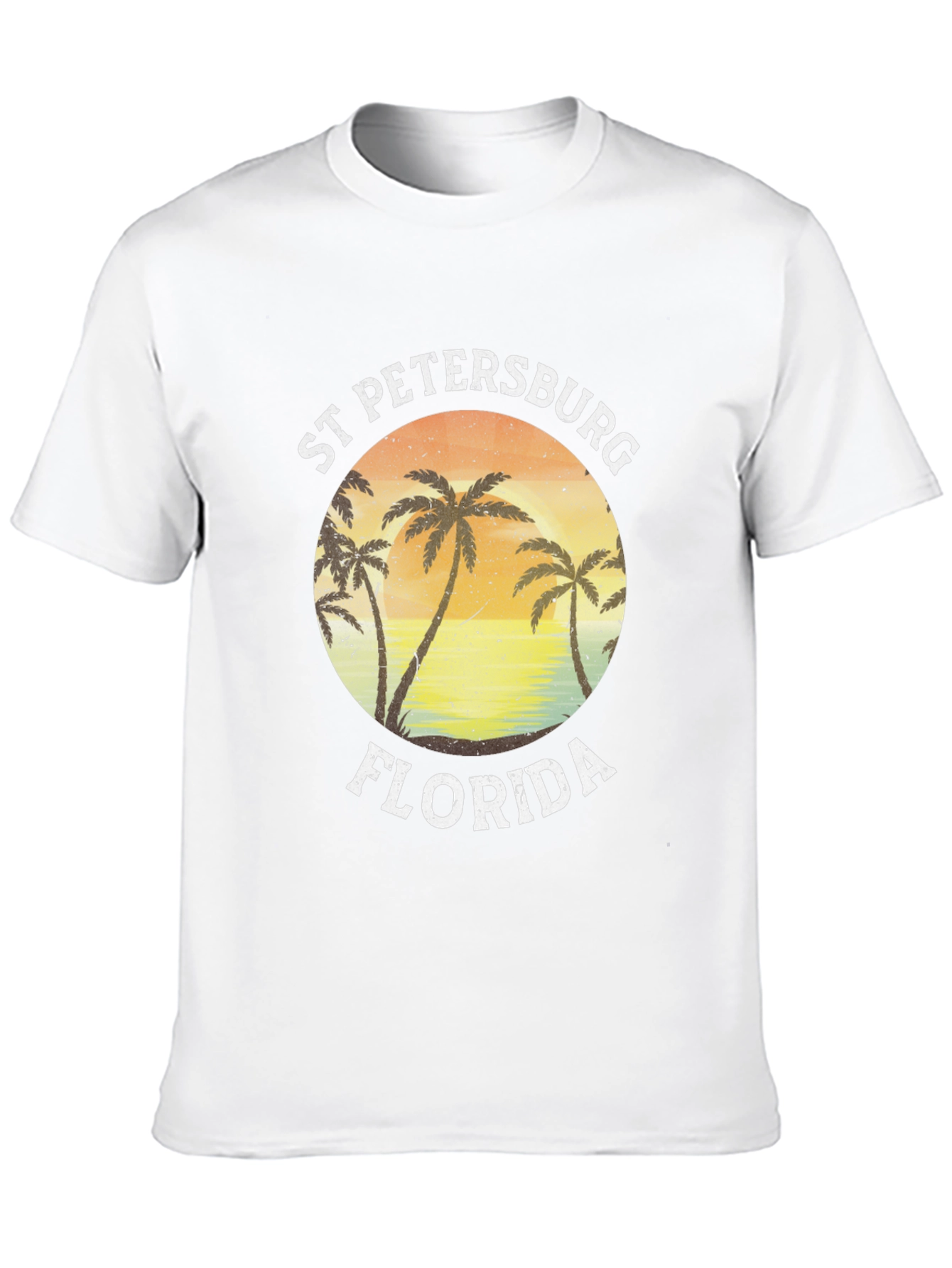 St. Petersburg Florida T-Shirt Black Palm Tree Tee