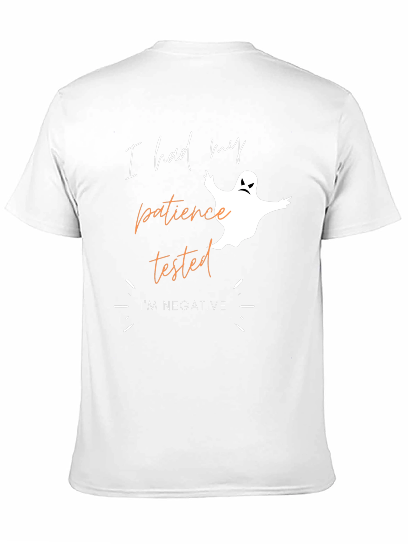 Funny Halloween Patience Tested Ghost Graphic T-Shirt