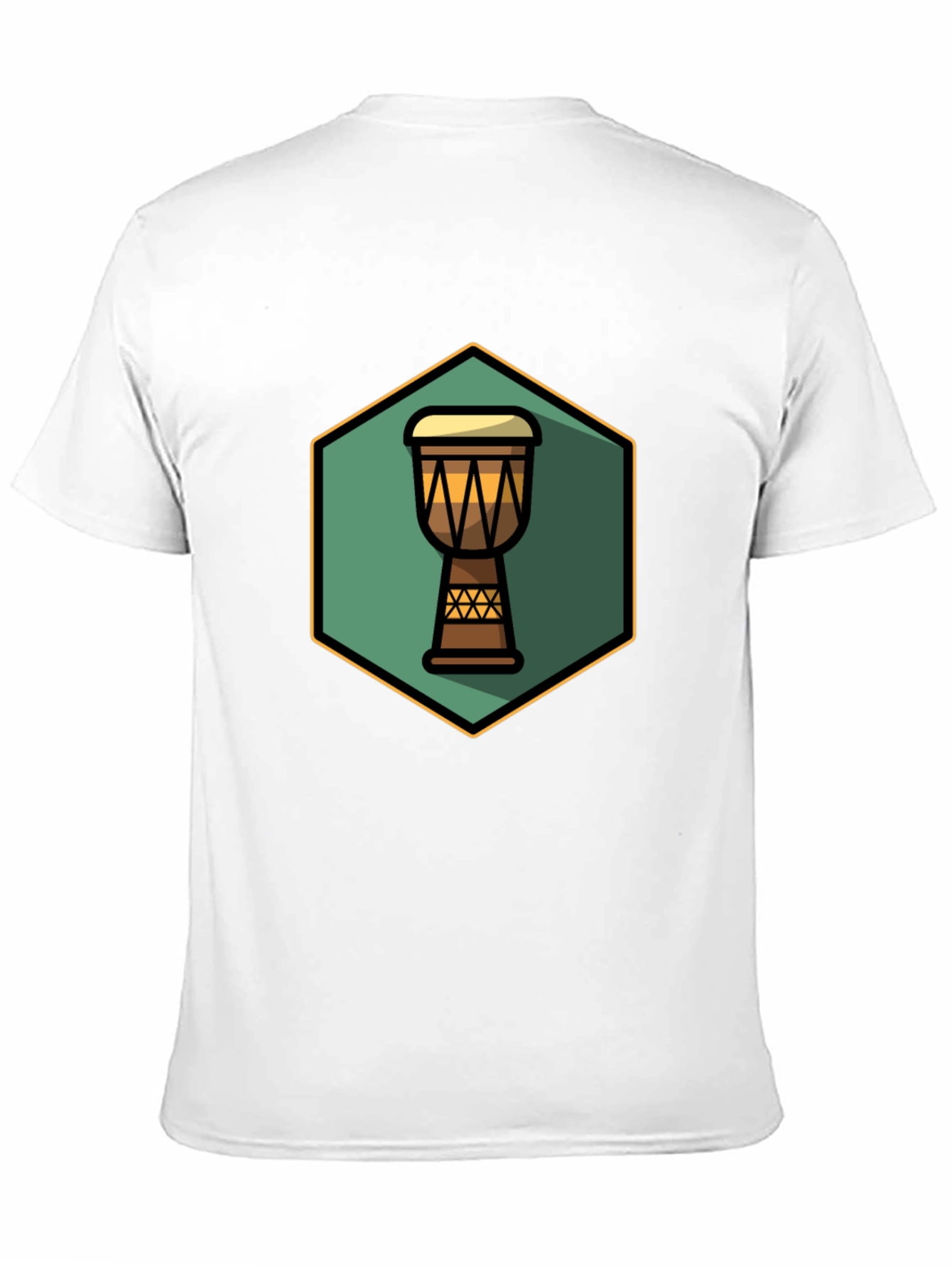 Djembe Drum Graphic Tee - Black Cotton Blend