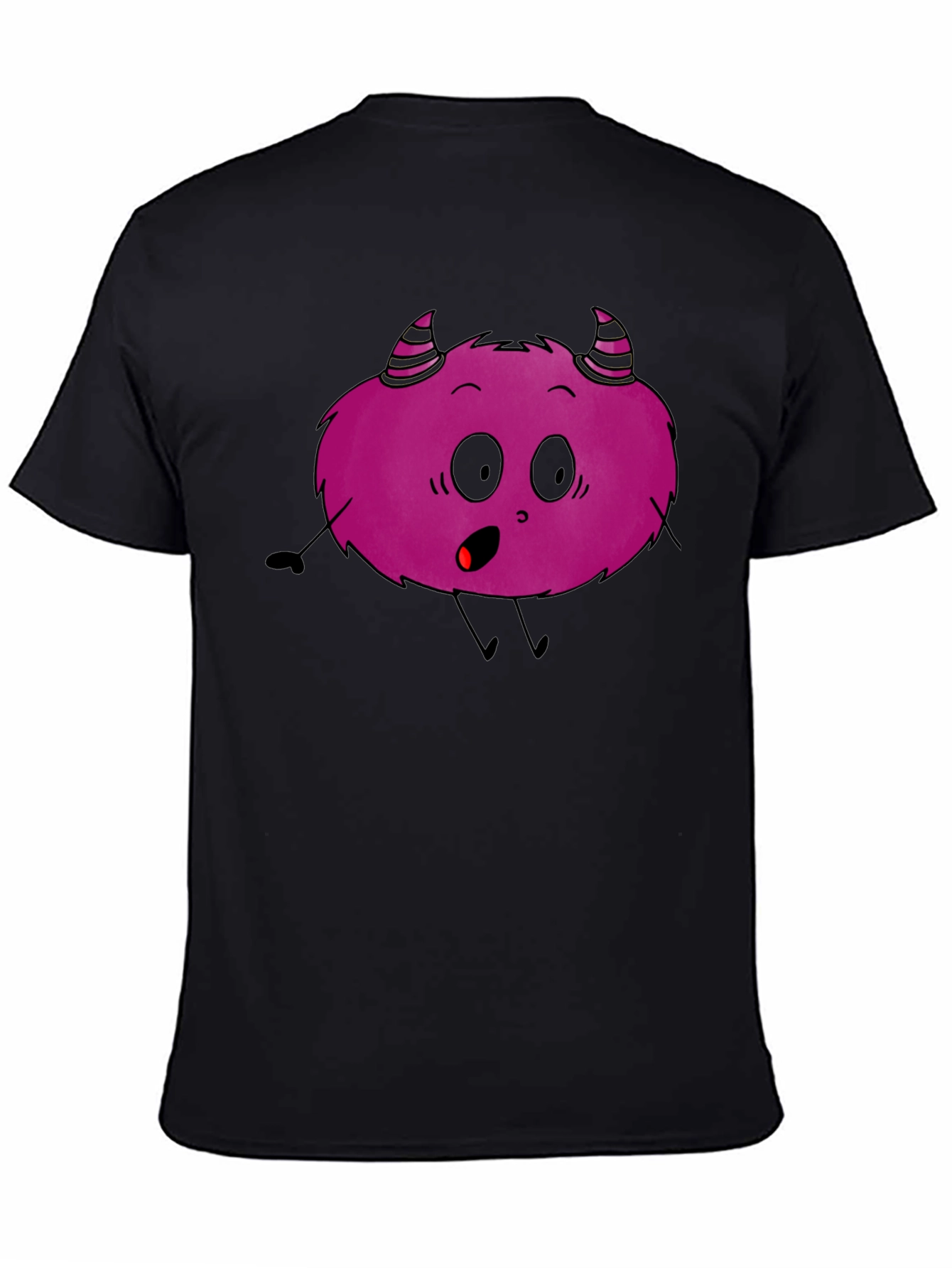 Monster Graphic T-Shirt - Black Cotton Tee