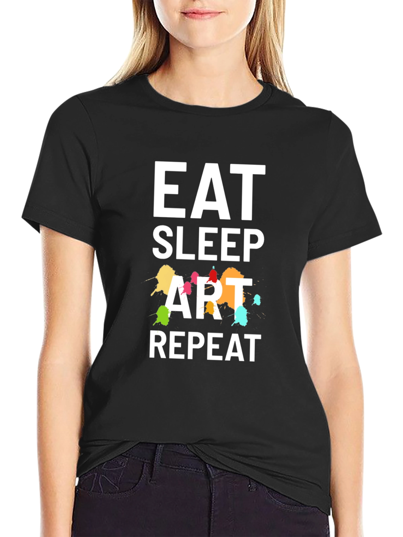 Eat Sleep Art Repeat Graphic T-Shirt
