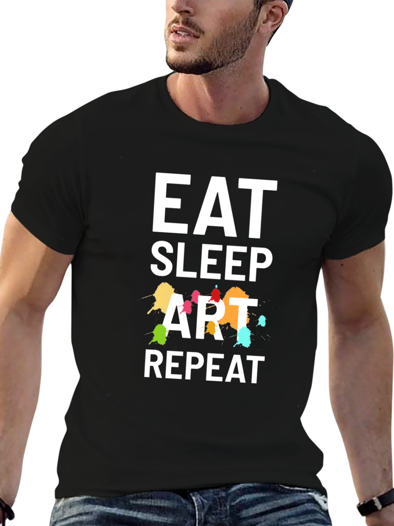 Eat Sleep Art Repeat Graphic T-Shirt