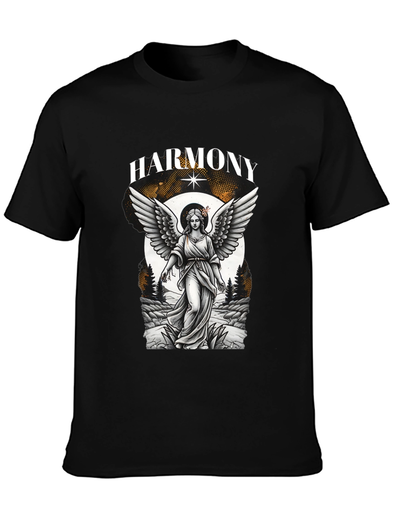 Harmony Angel Graphic T-Shirt - Black
