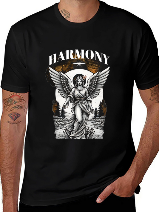 Harmony Angel Graphic T-Shirt - Black