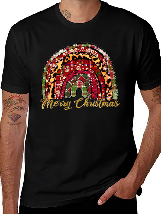 Festive Christmas Rainbow Graphic Tee