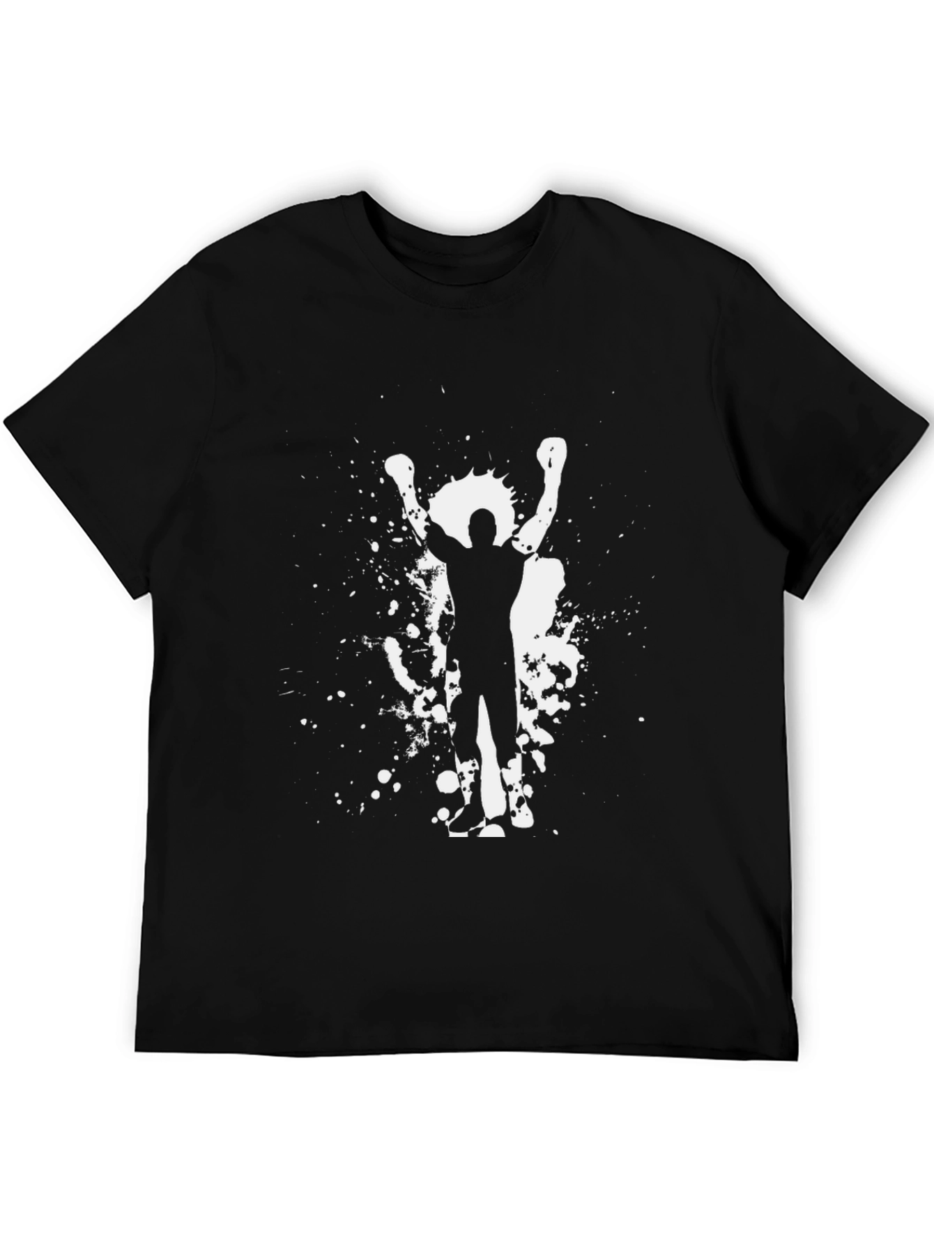 Rocky Balboa T-Shirt: Iconic Boxer Silhouette in Black