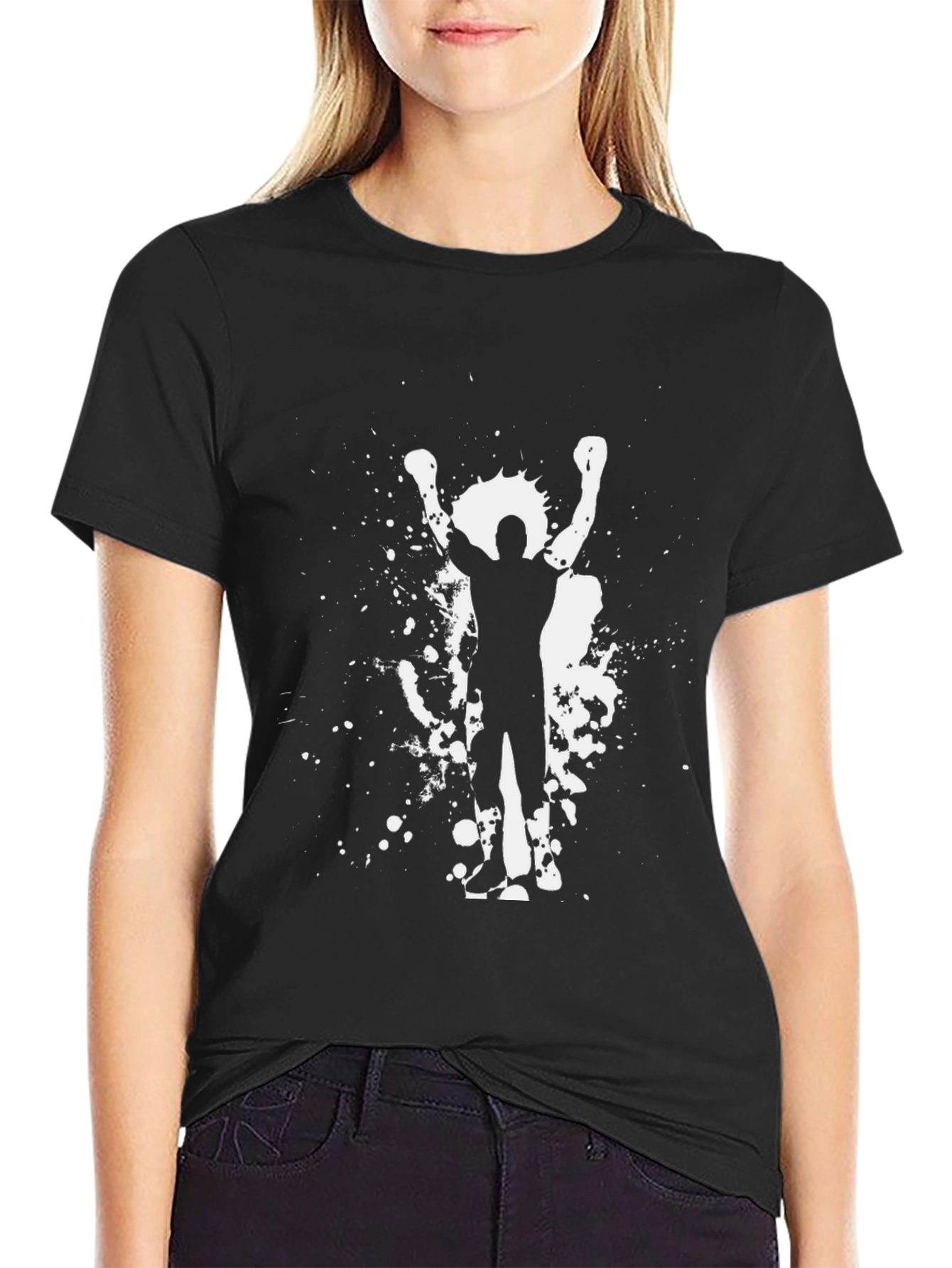 Rocky Balboa T-Shirt: Iconic Boxer Silhouette in Black