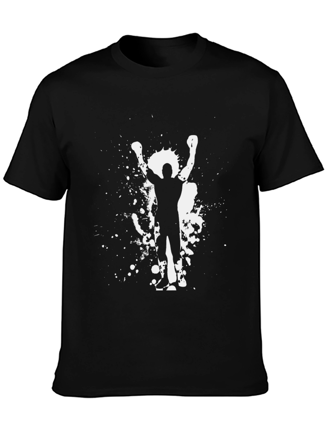 Rocky Balboa T-Shirt: Iconic Boxer Silhouette in Black