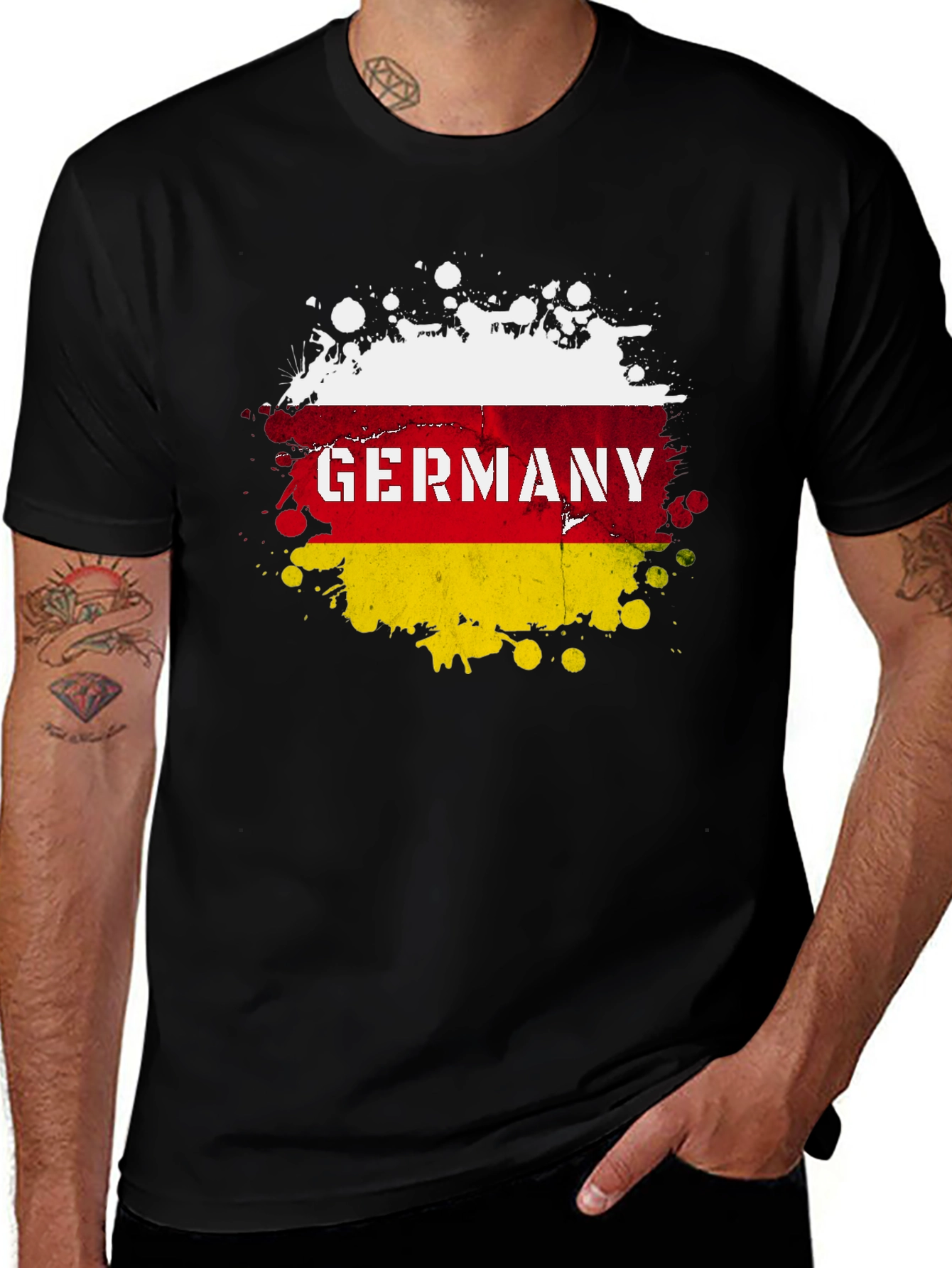 Germany Flag Splatter T-Shirt