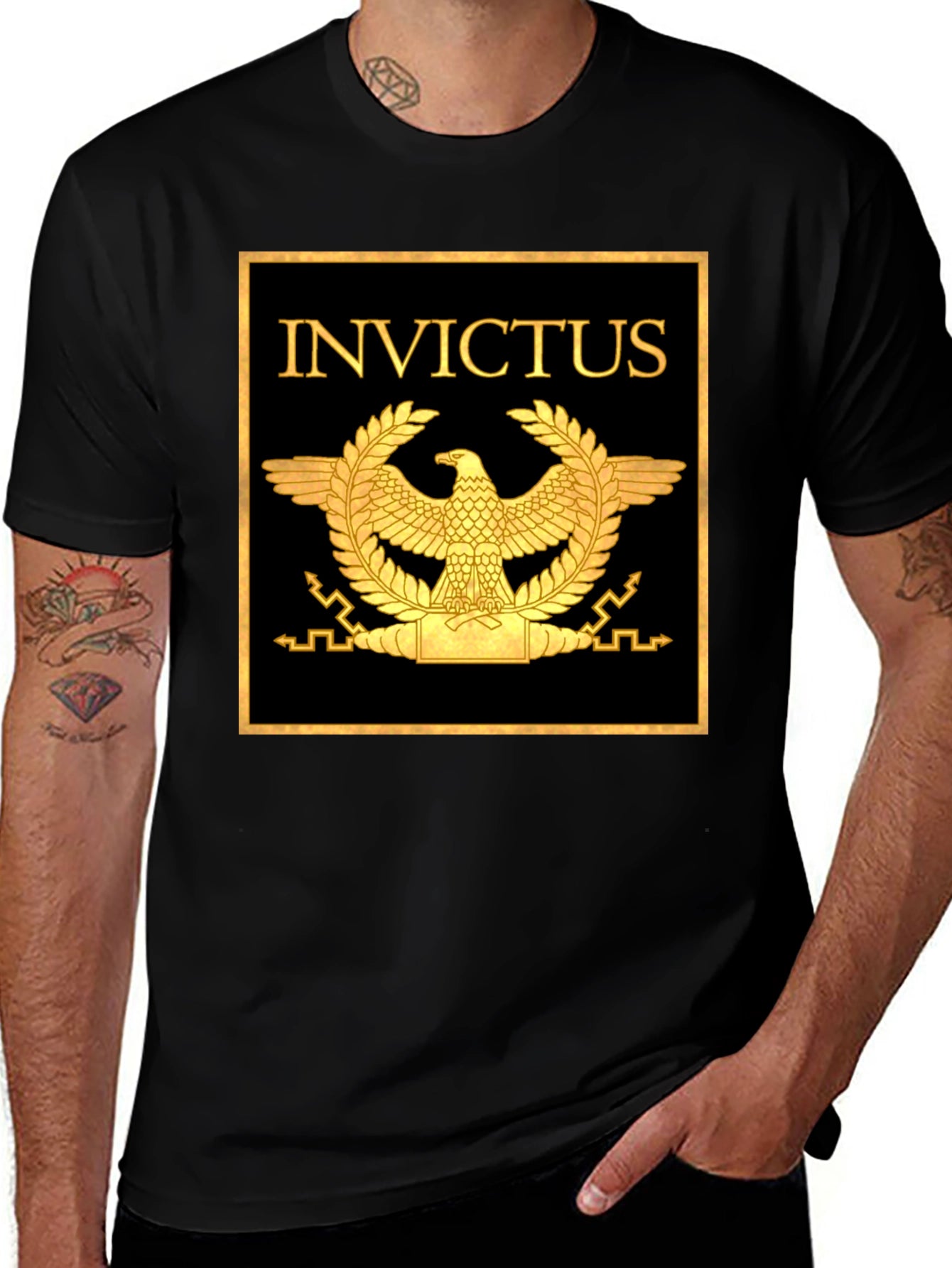 Invictus T-Shirt - Roman Eagle Graphic Tee