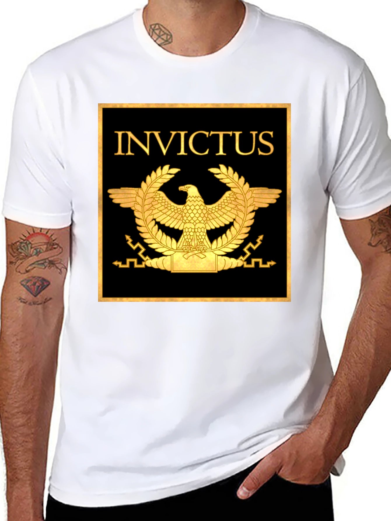 Invictus T-Shirt - Roman Eagle Graphic Tee