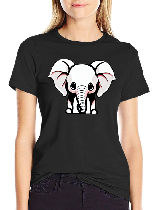 Cute Cartoon Elephant Graphic Tee