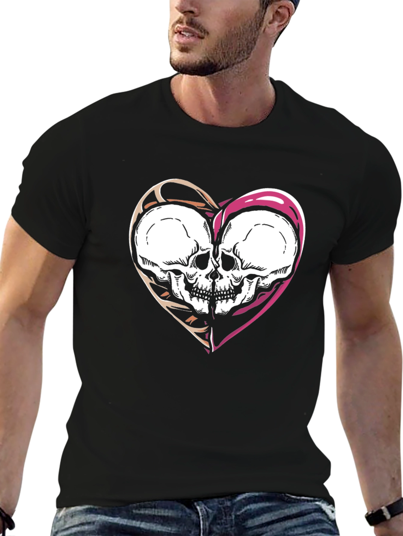 Skull Heart Graphic T-Shirt - Unisex Design