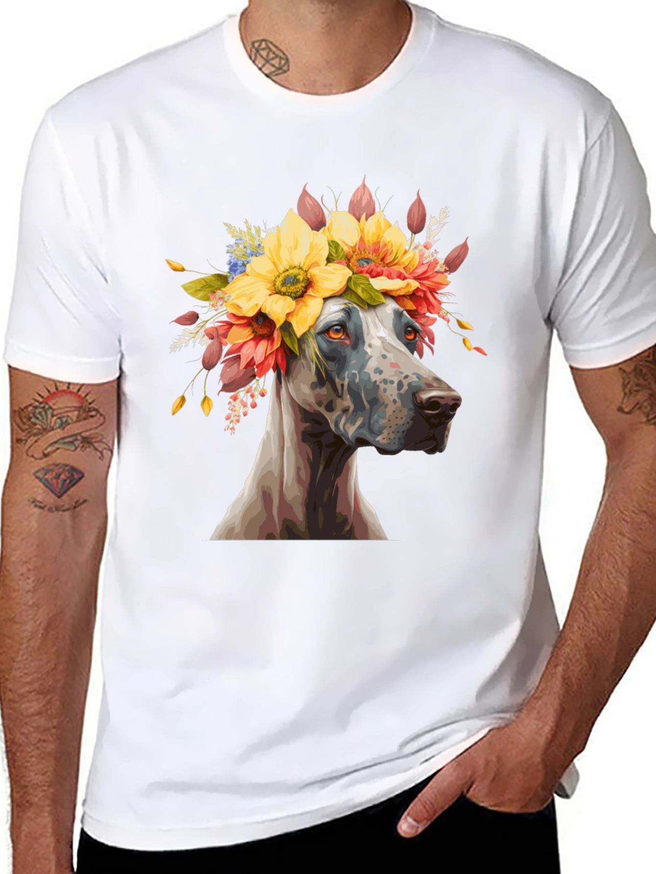Dog with Flower Crown T-Shirt