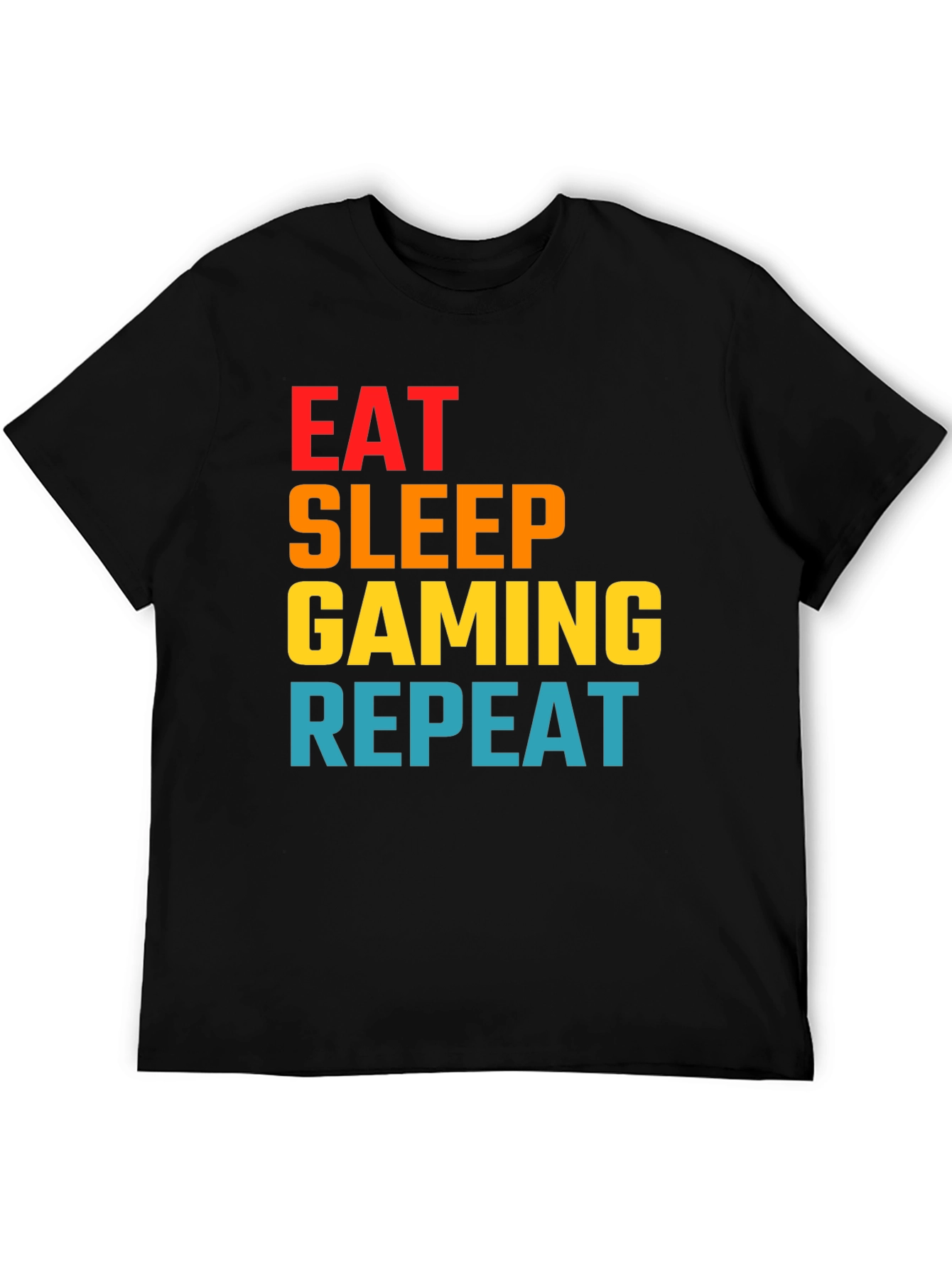Eat Sleep Gaming Repeat Graphic Tee - Gamer T-Shirt