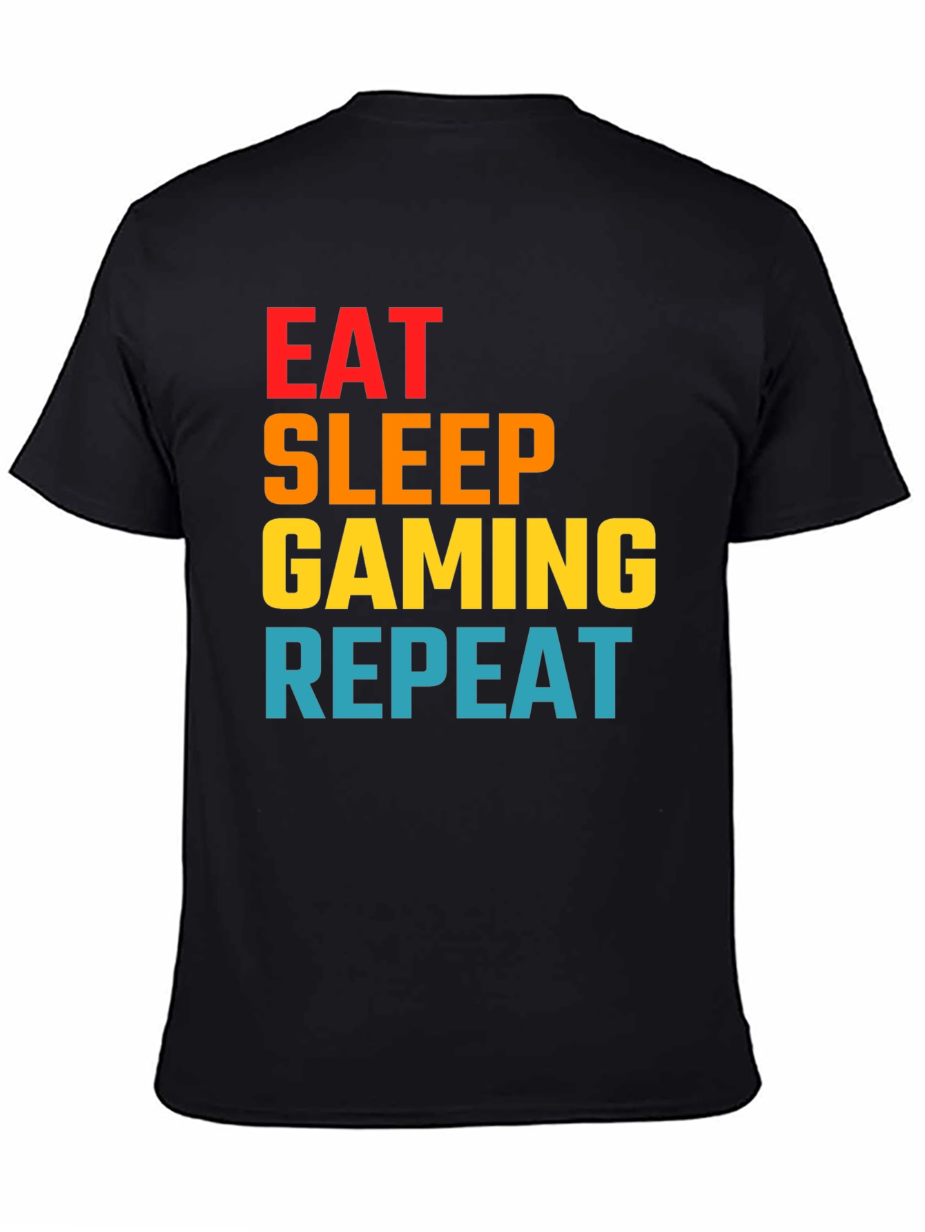 Eat Sleep Gaming Repeat Graphic Tee - Gamer T-Shirt