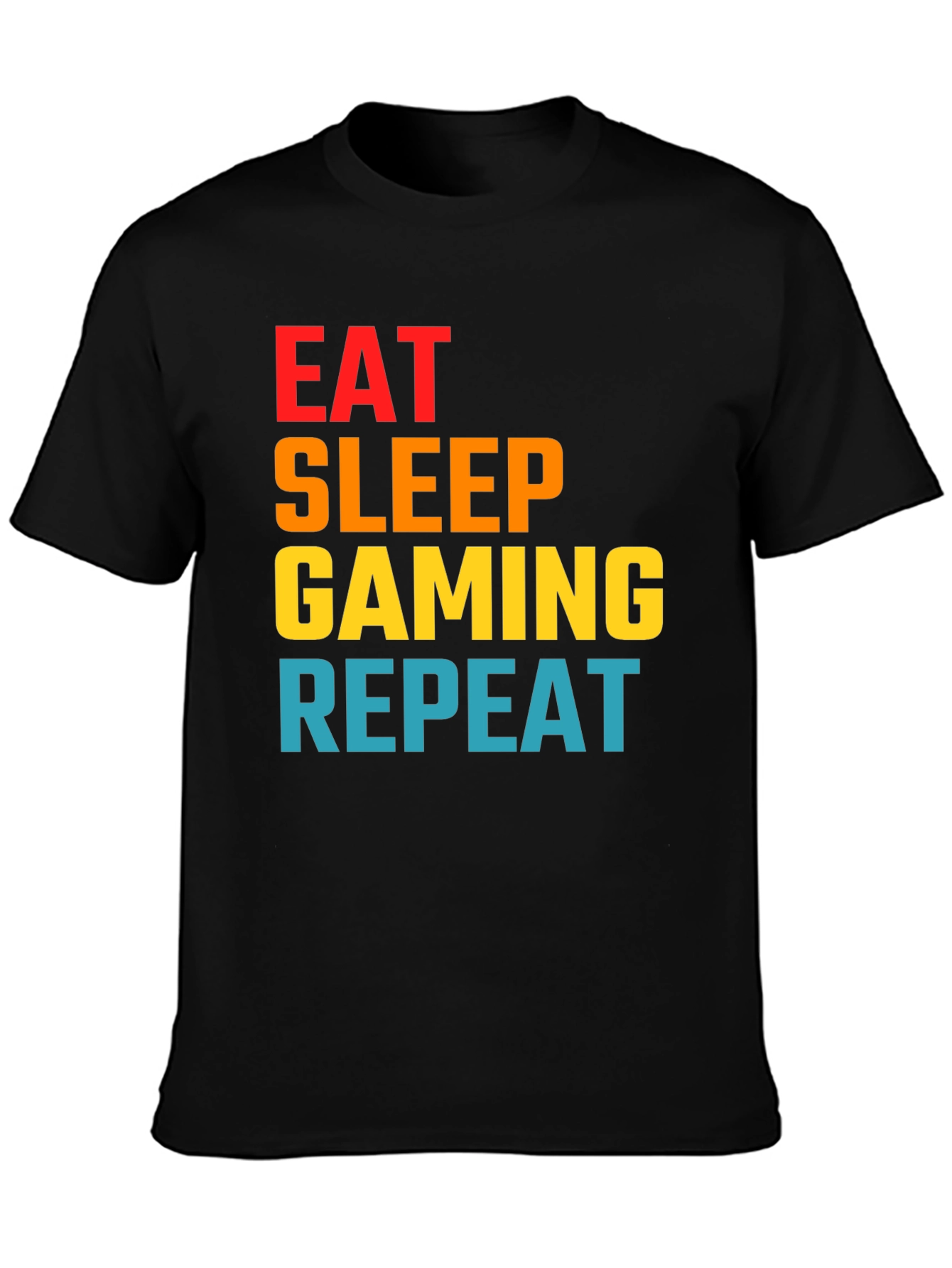 Eat Sleep Gaming Repeat Graphic Tee - Gamer T-Shirt