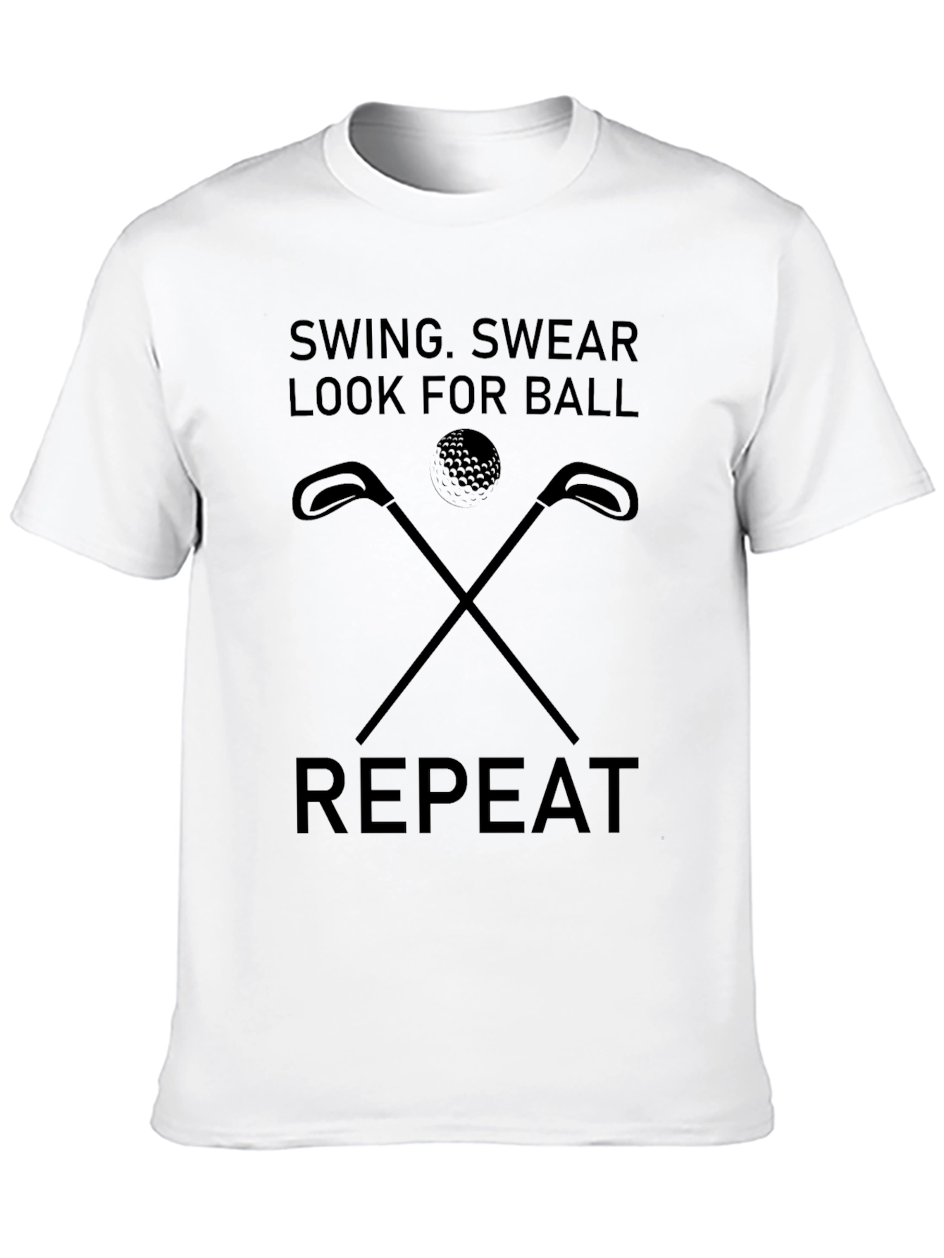Golf Lovers T-Shirt: Swing Swear Look Repeat!
