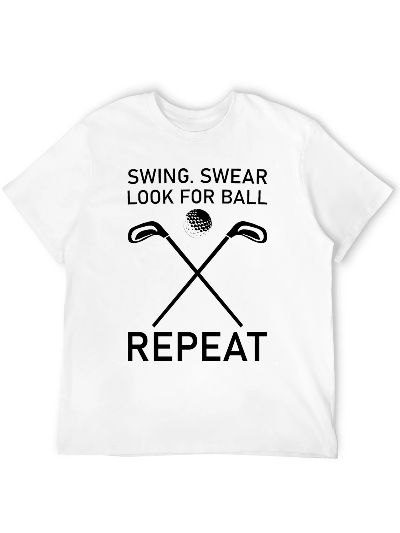 Golf Lovers T-Shirt: Swing Swear Look Repeat!