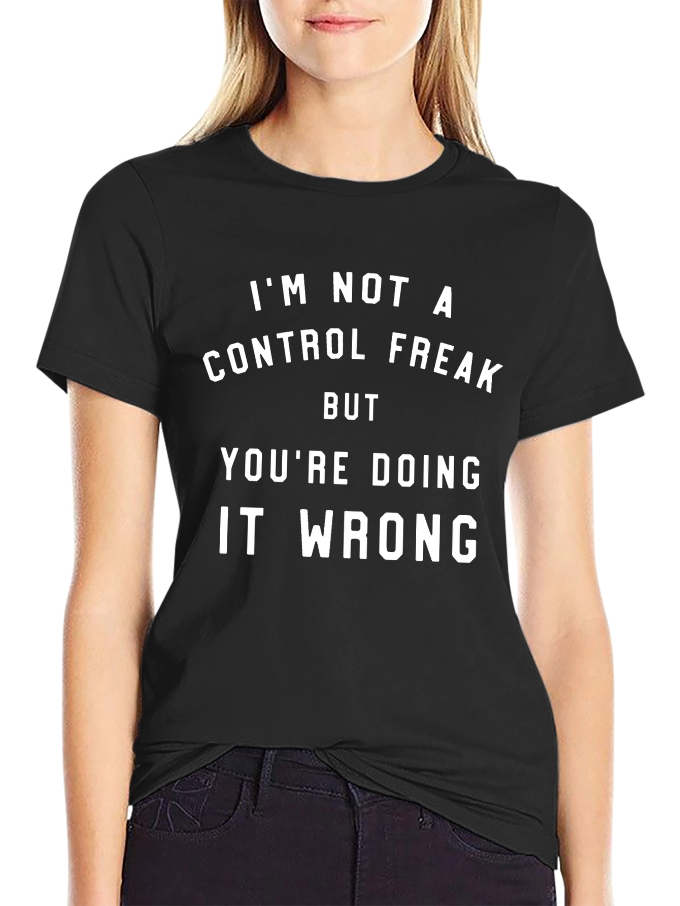 Funny Control Freak Graphic Tee - Black T-Shirt