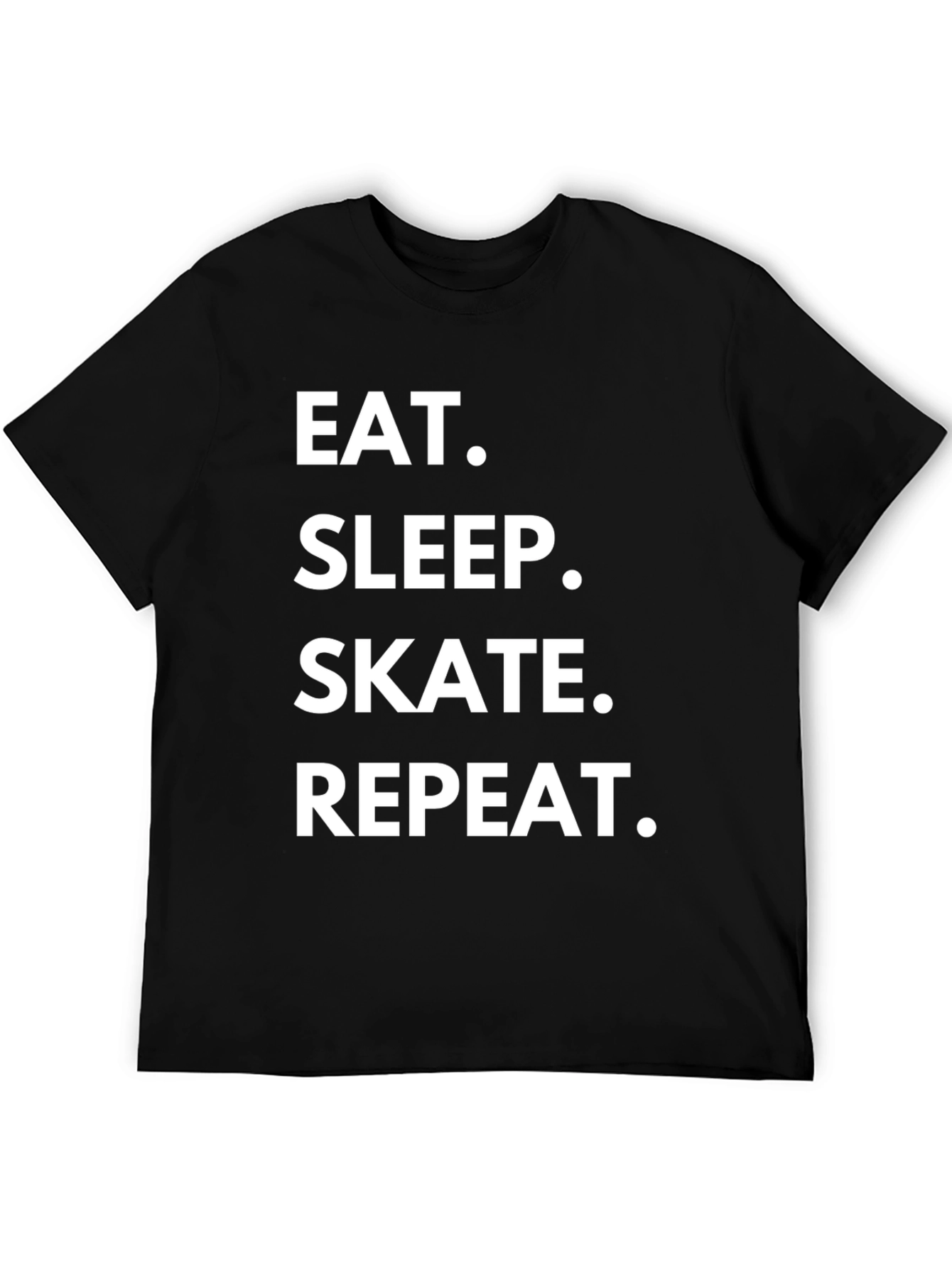 Eat Sleep Skate Repeat Black T-Shirt