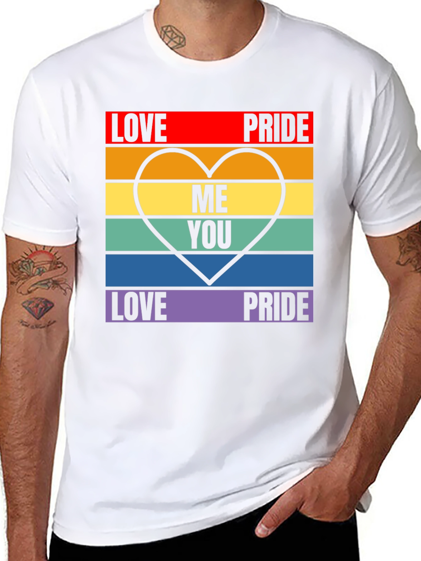 Love Pride T-Shirt - LGBTQ+ Pride Heart Tee