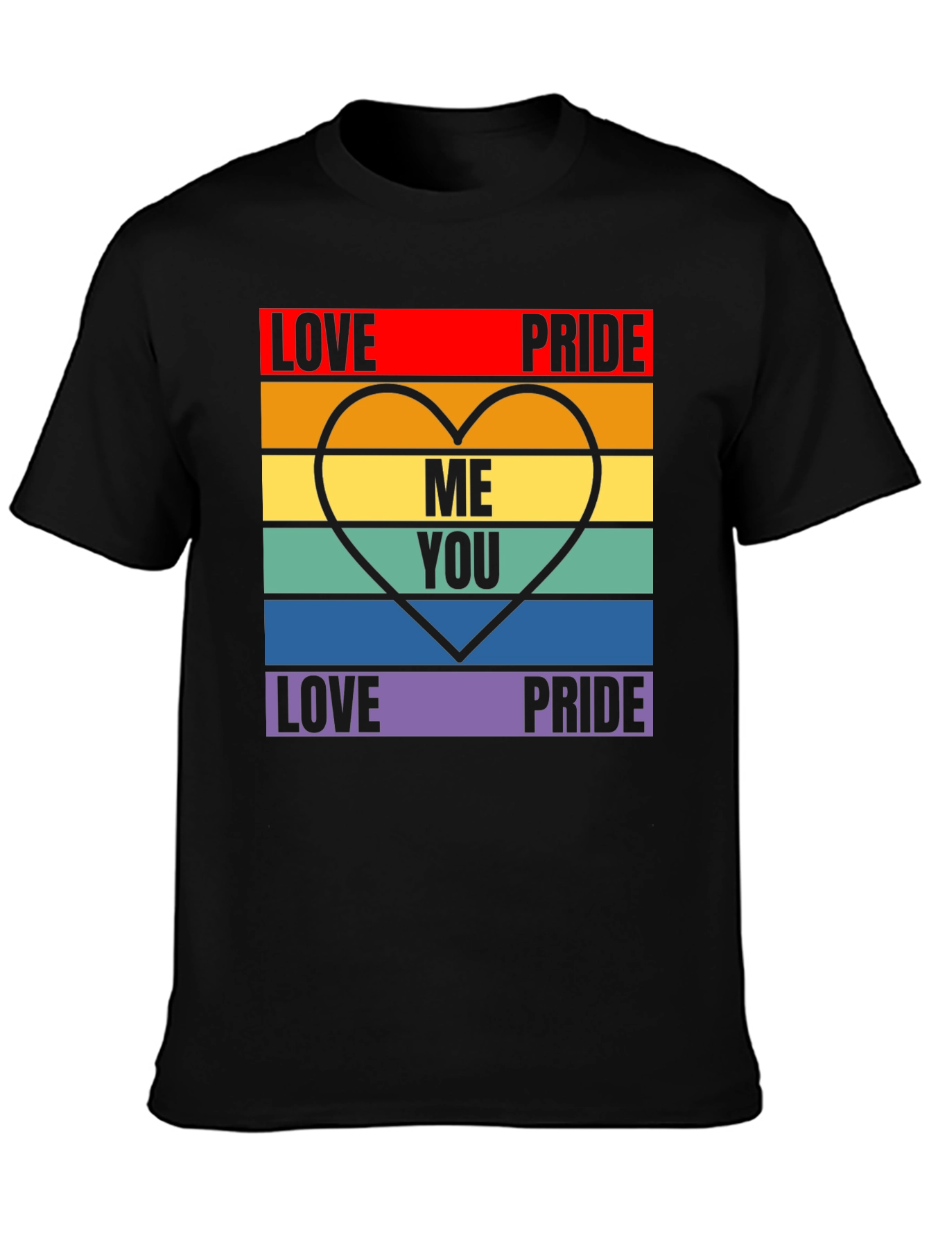 Love Pride T-Shirt - LGBTQ+ Pride Heart Tee