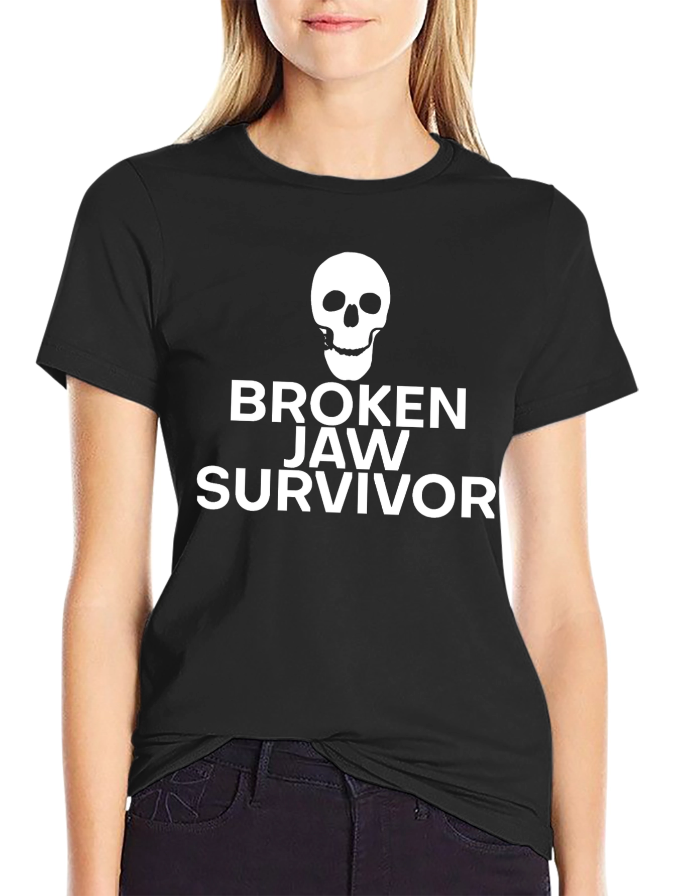 Broken Jaw Survivor T-Shirt - Skull Design