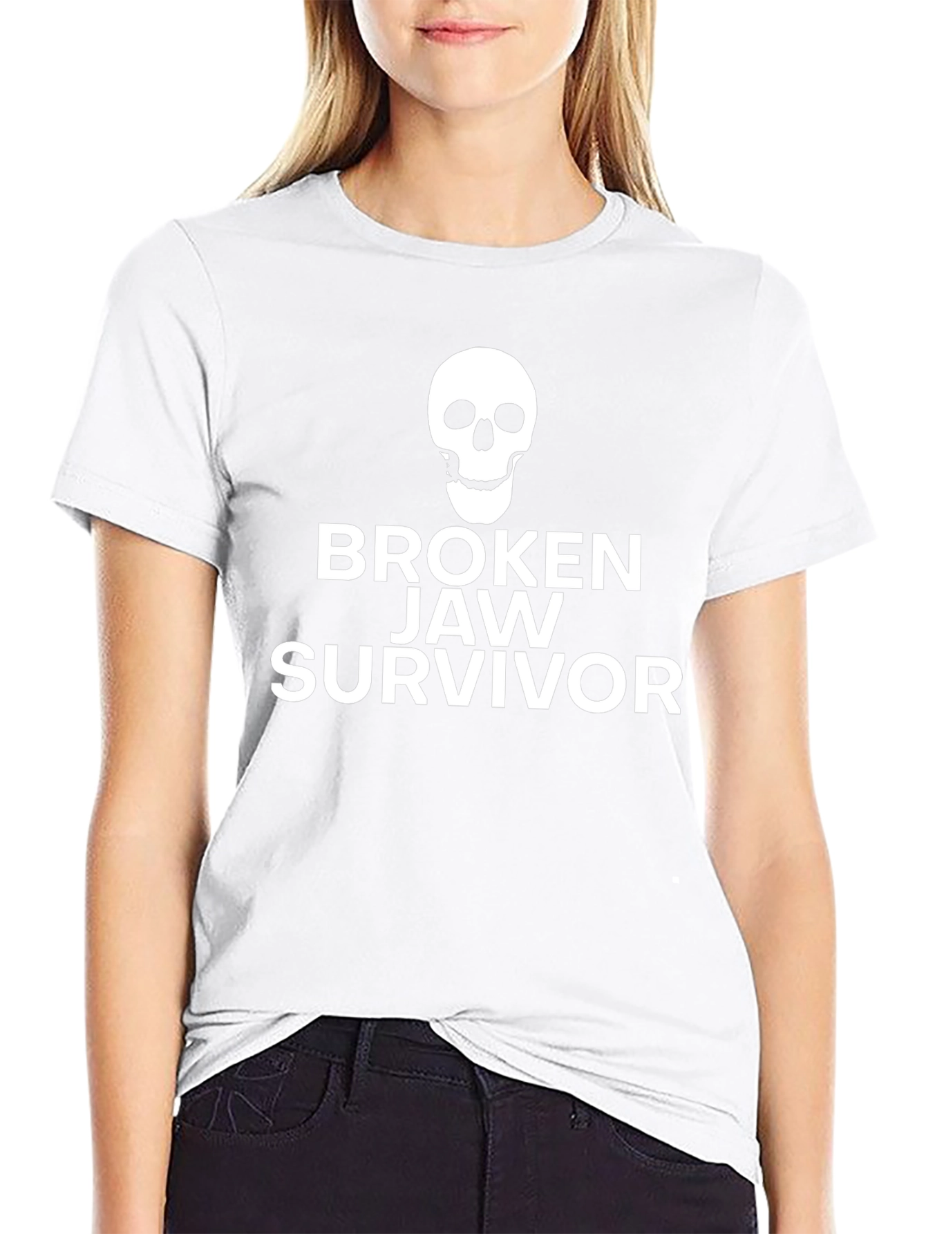 Broken Jaw Survivor T-Shirt - Skull Design