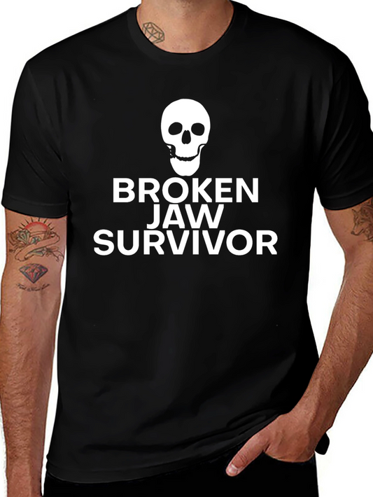 Broken Jaw Survivor T-Shirt - Skull Design