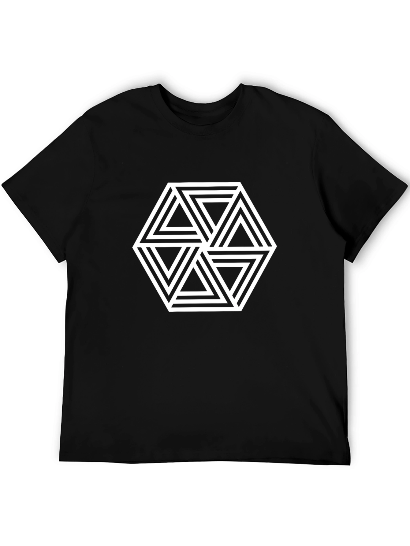 Optical Illusion Geometric T-Shirt - Modern Design Tee