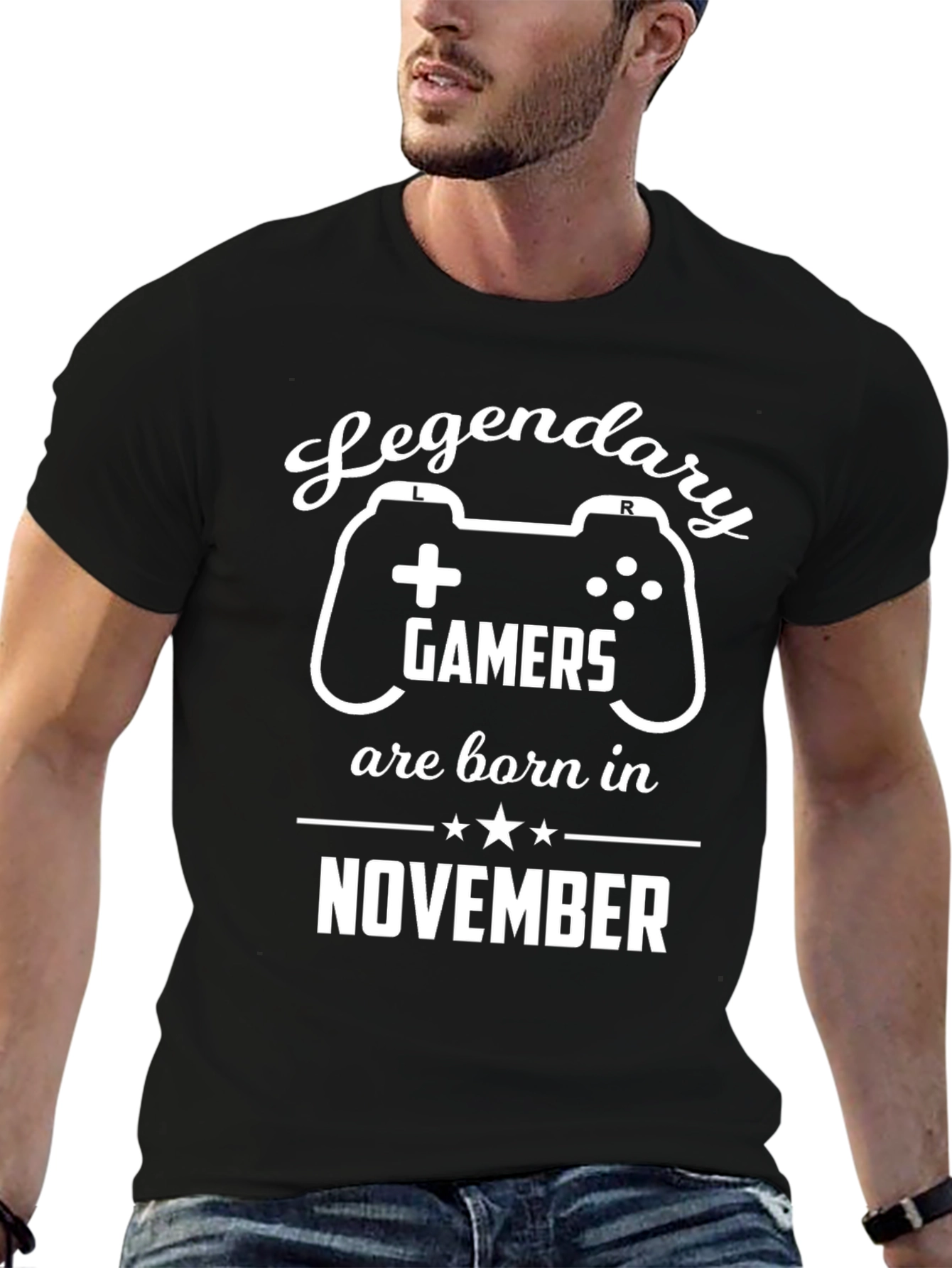 Legendary Gamers Born in November - Black T-Shirt