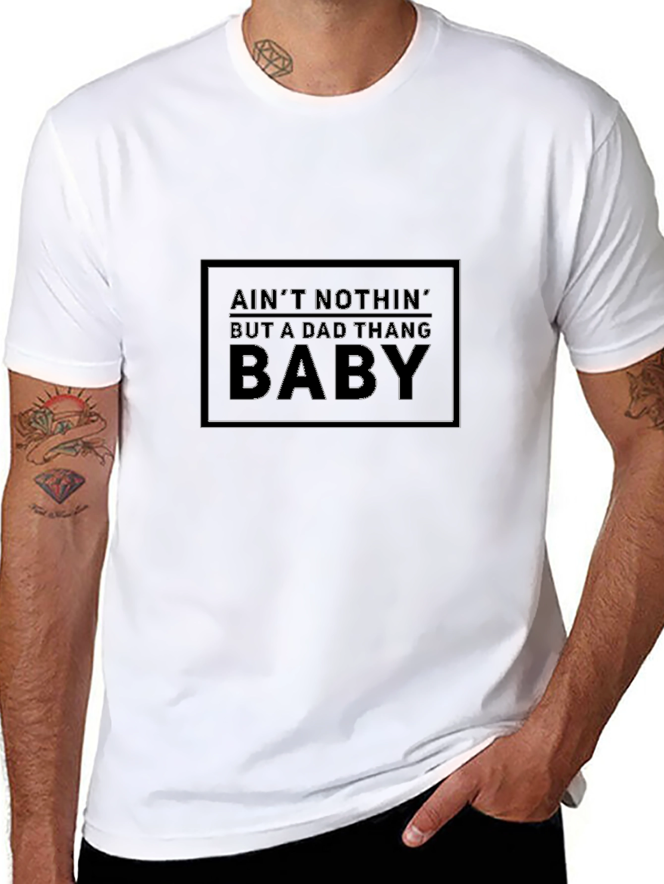 Aint Nothin But a Dad Thang Baby Black T-Shirt