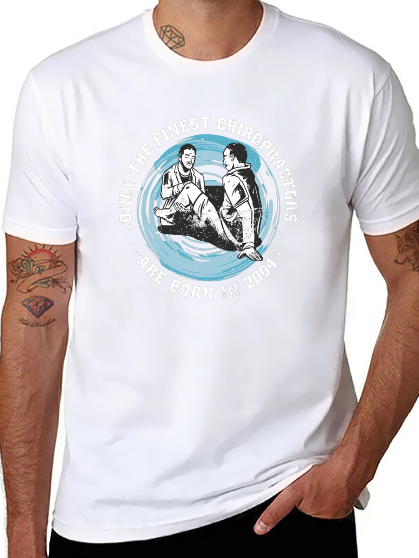 Finest Chiropractors Born in 2004 Black T-Shirt