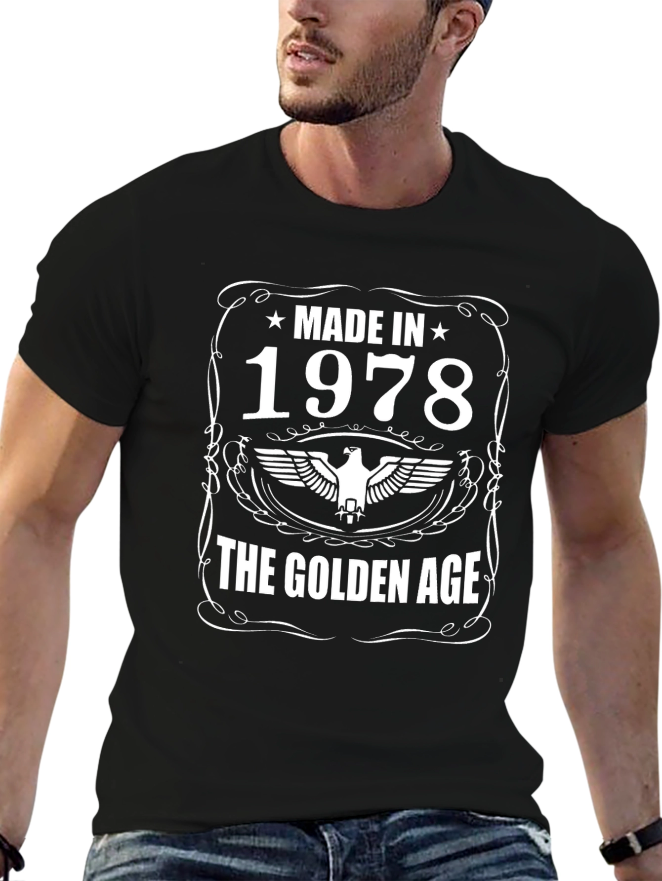 Made in 1978 Golden Age Black T-Shirt