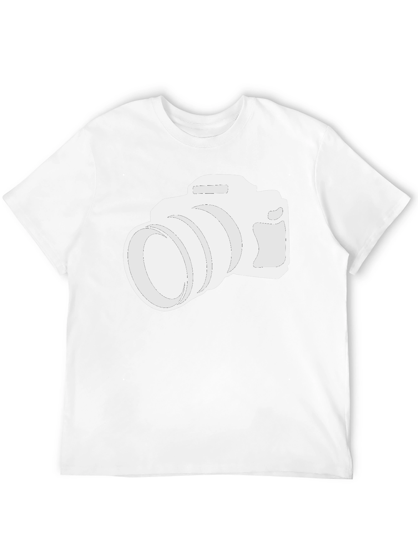 Camera Graphic Tee - Black Cotton T-Shirt