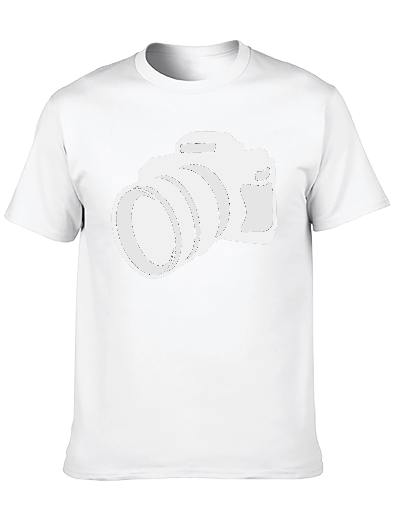 Camera Graphic Tee - Black Cotton T-Shirt