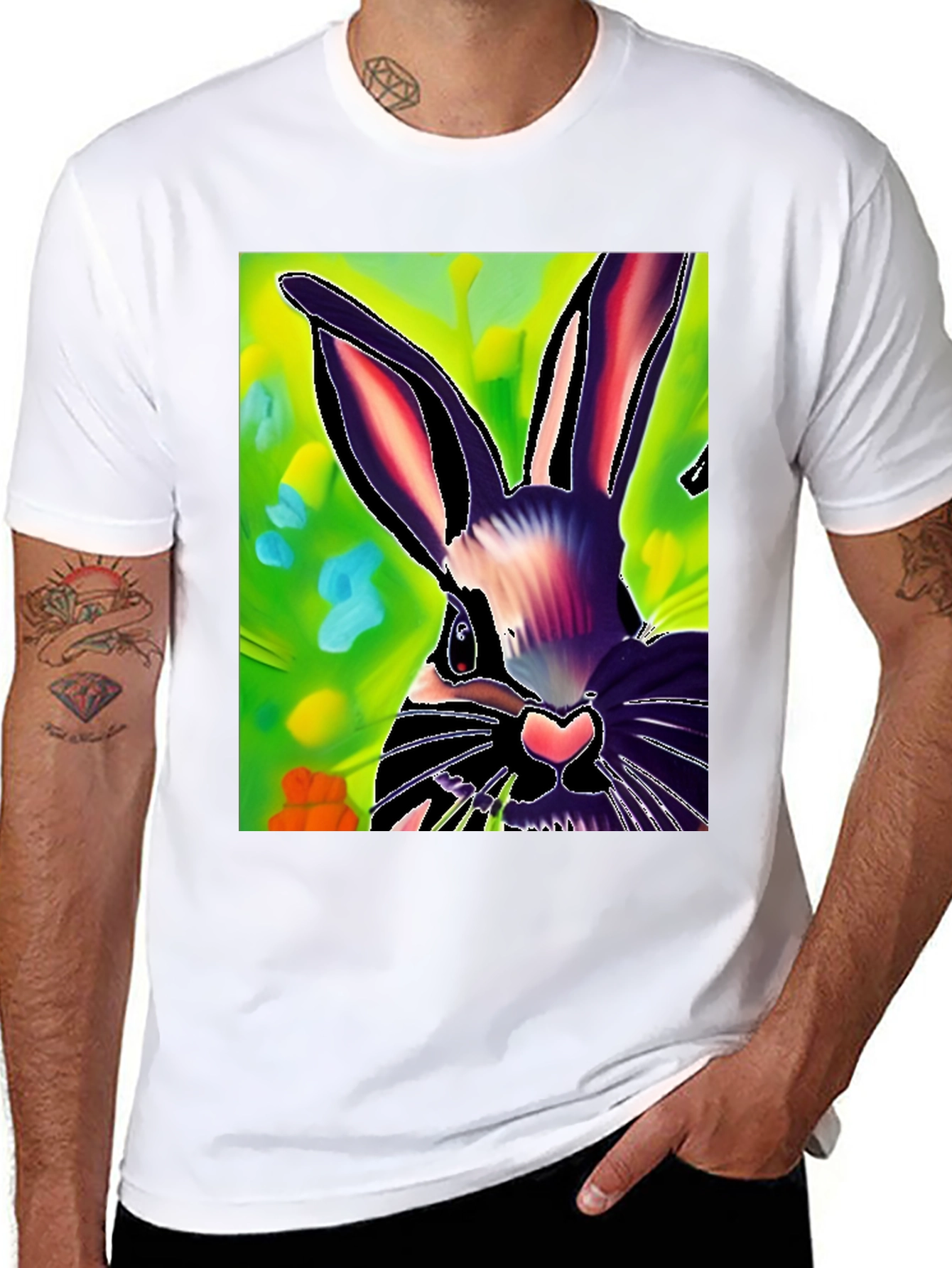 Abstract Bunny Graphic Tee