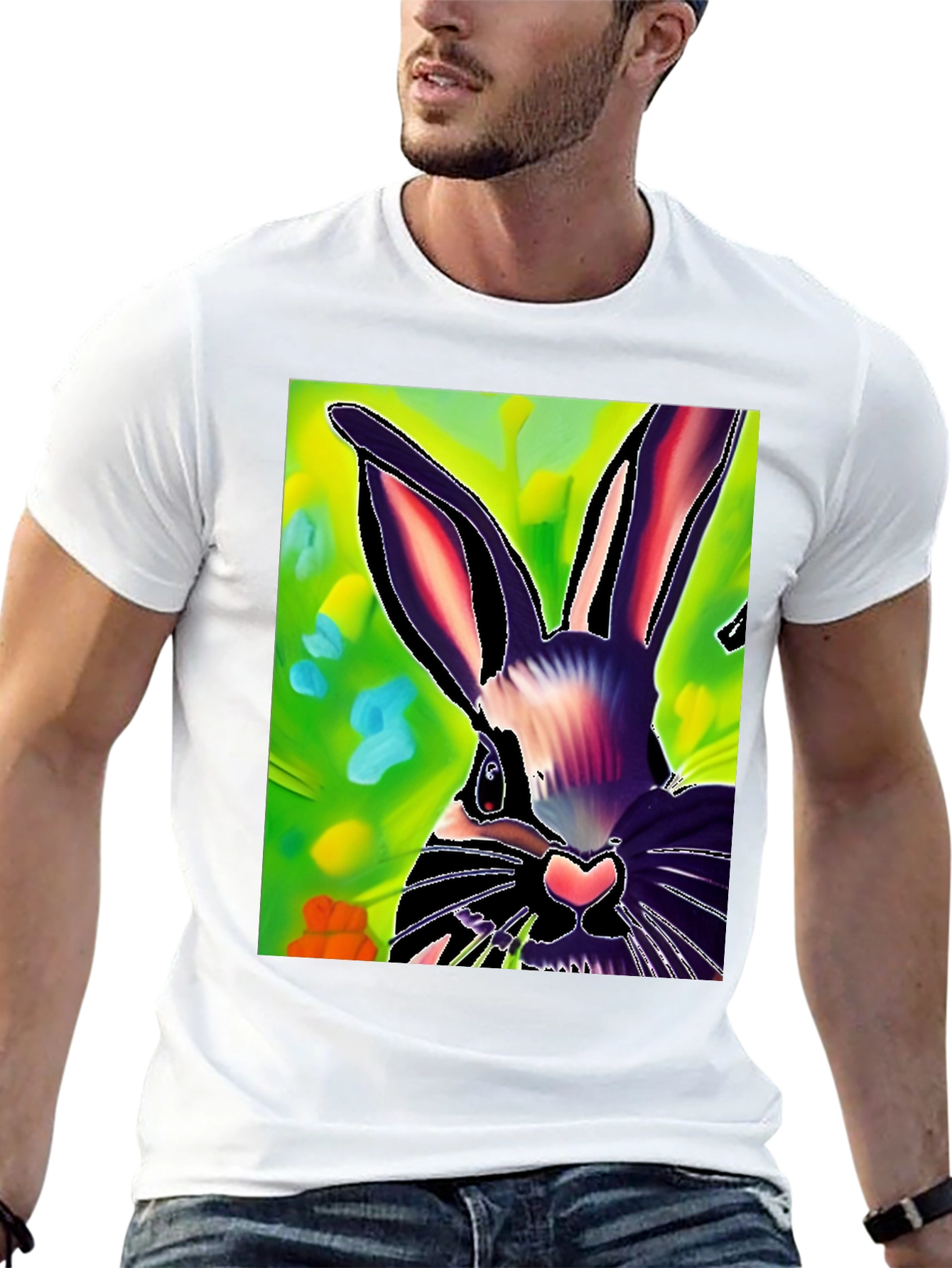 Abstract Bunny Graphic Tee