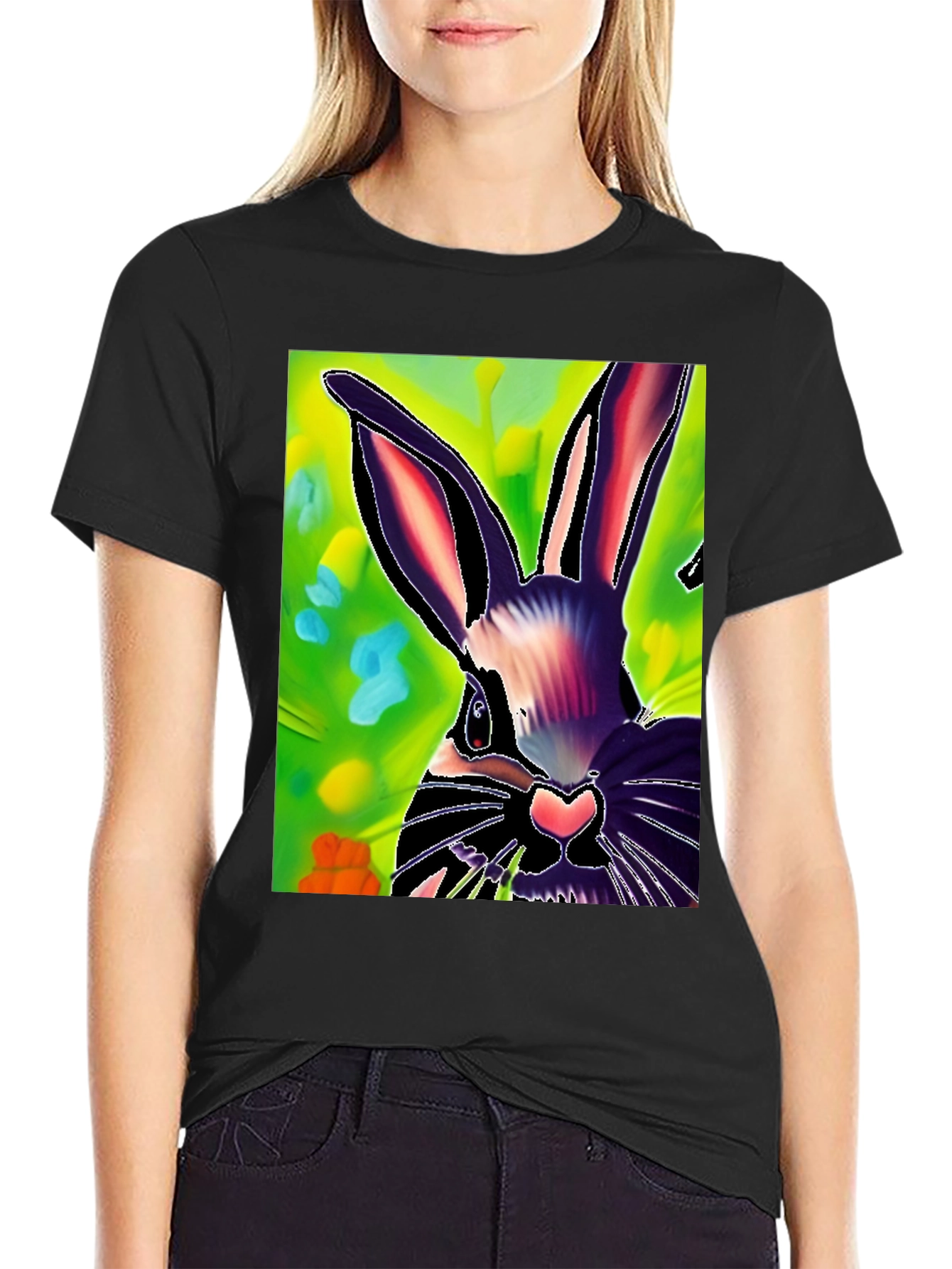 Abstract Bunny Graphic Tee