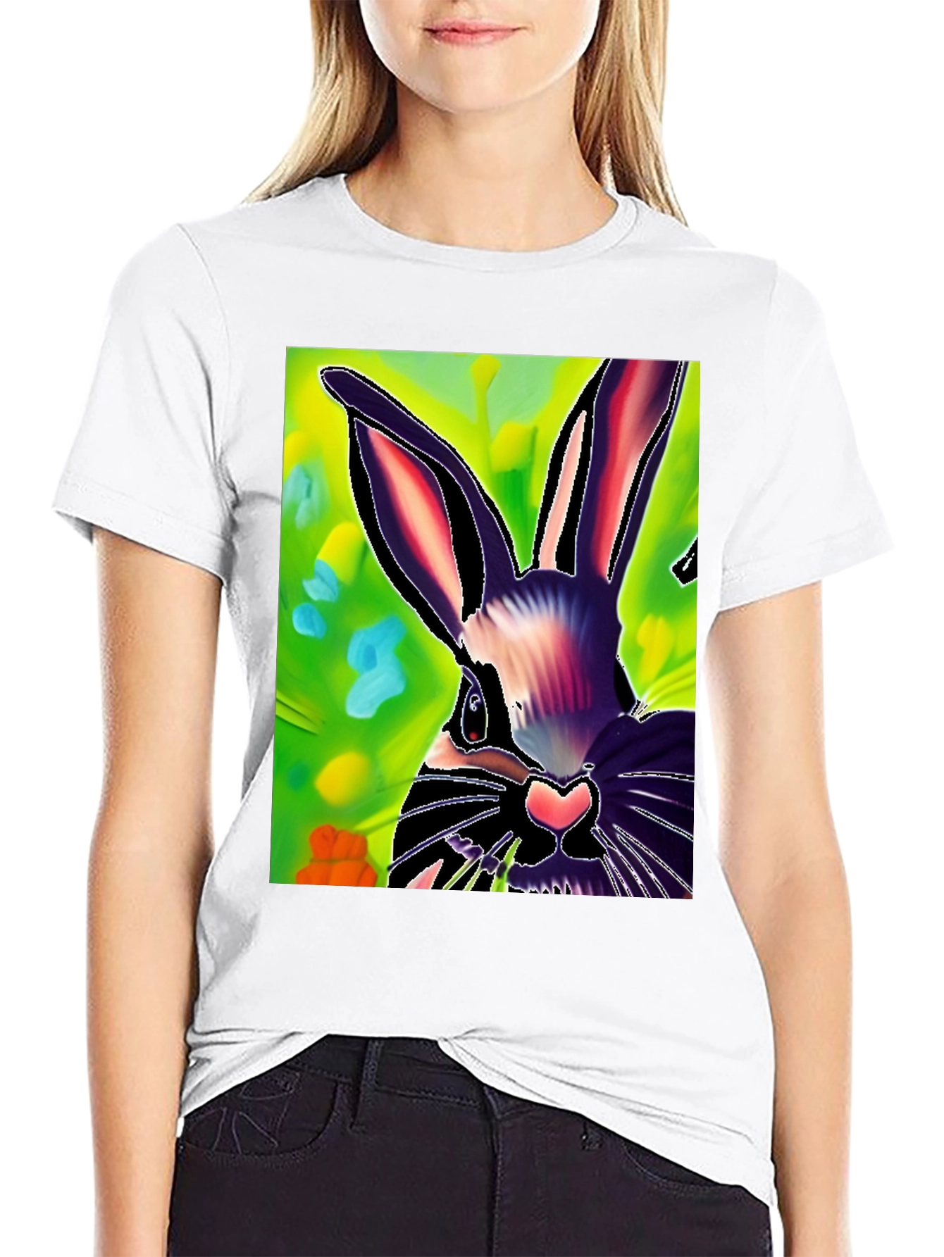Abstract Bunny Graphic Tee