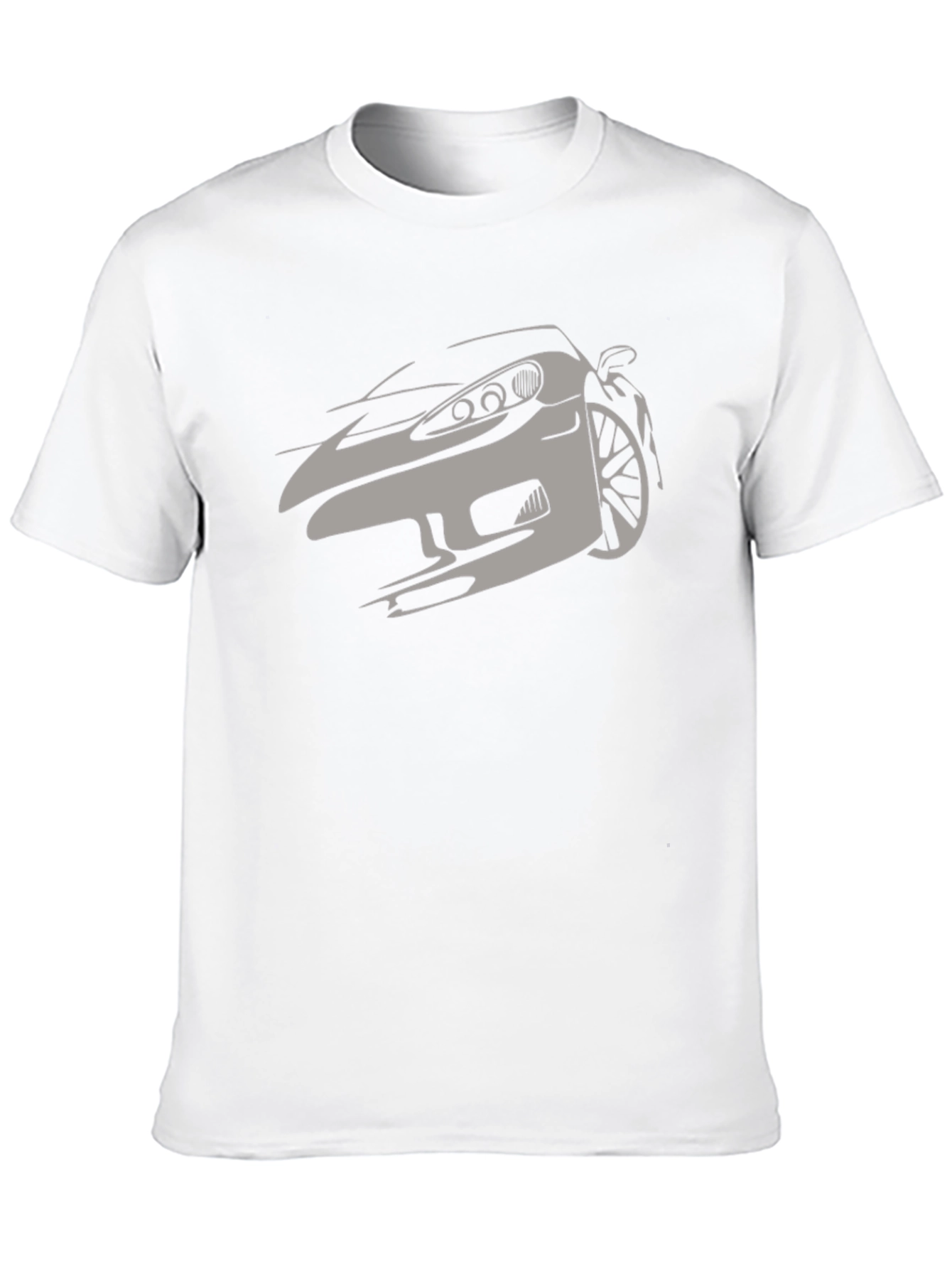 Sleek Car Graphic T-Shirt - Black Cotton Tee