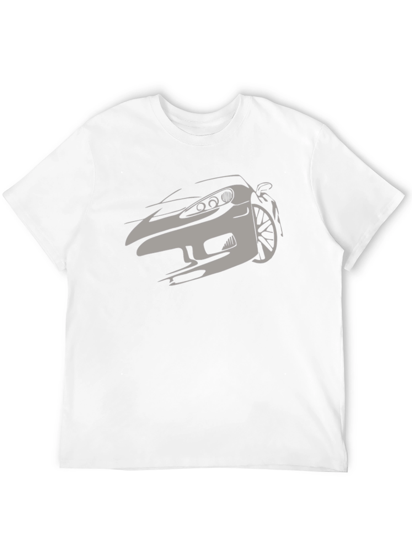 Sleek Car Graphic T-Shirt - Black Cotton Tee